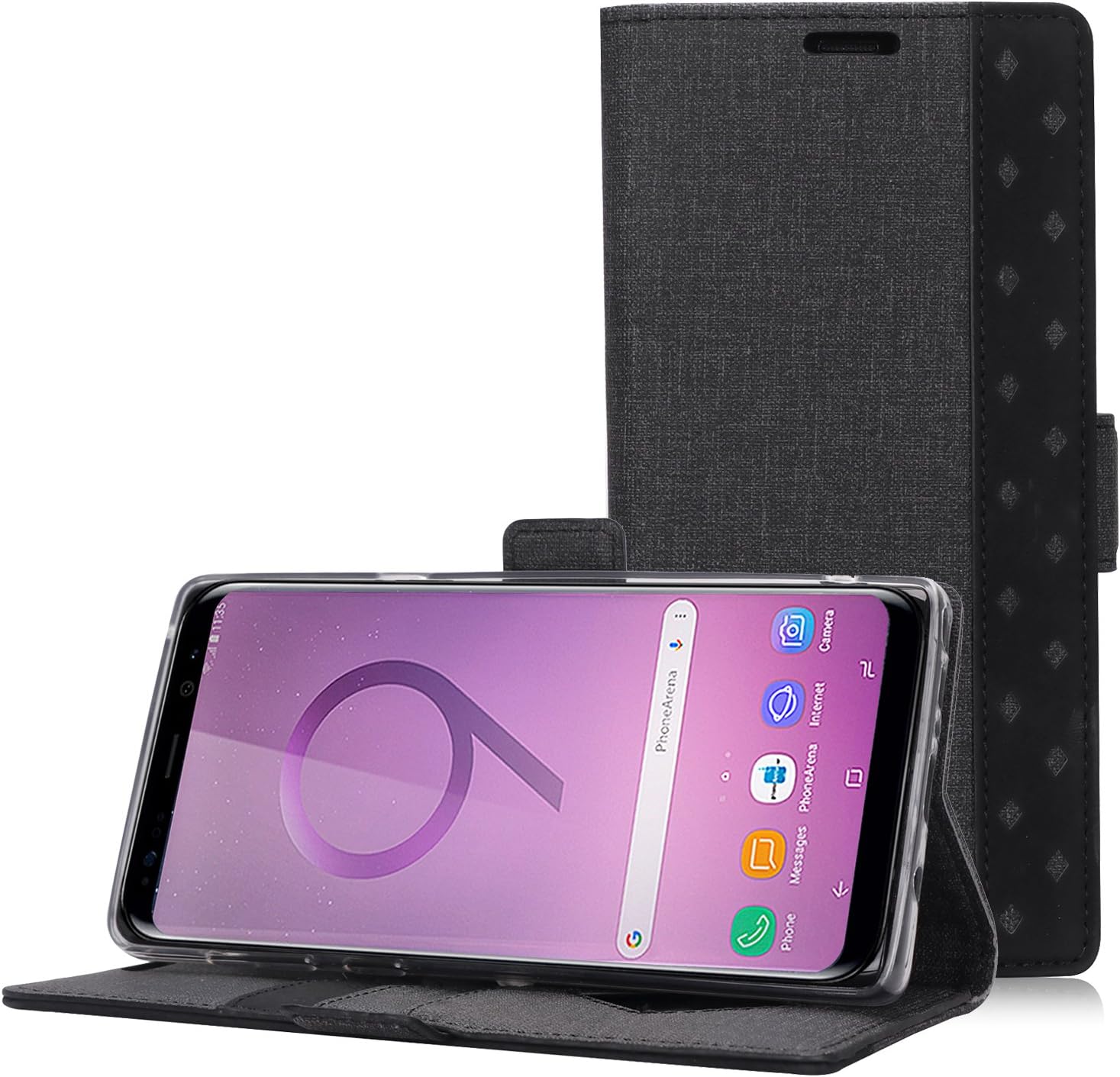 ProCase Galaxy Note 9 Wallet Case, Folio Folding Wallet Case Flip Cover Protective Case for Galaxy Note 9 2018 Release, with Card Holders Kickstand -Black