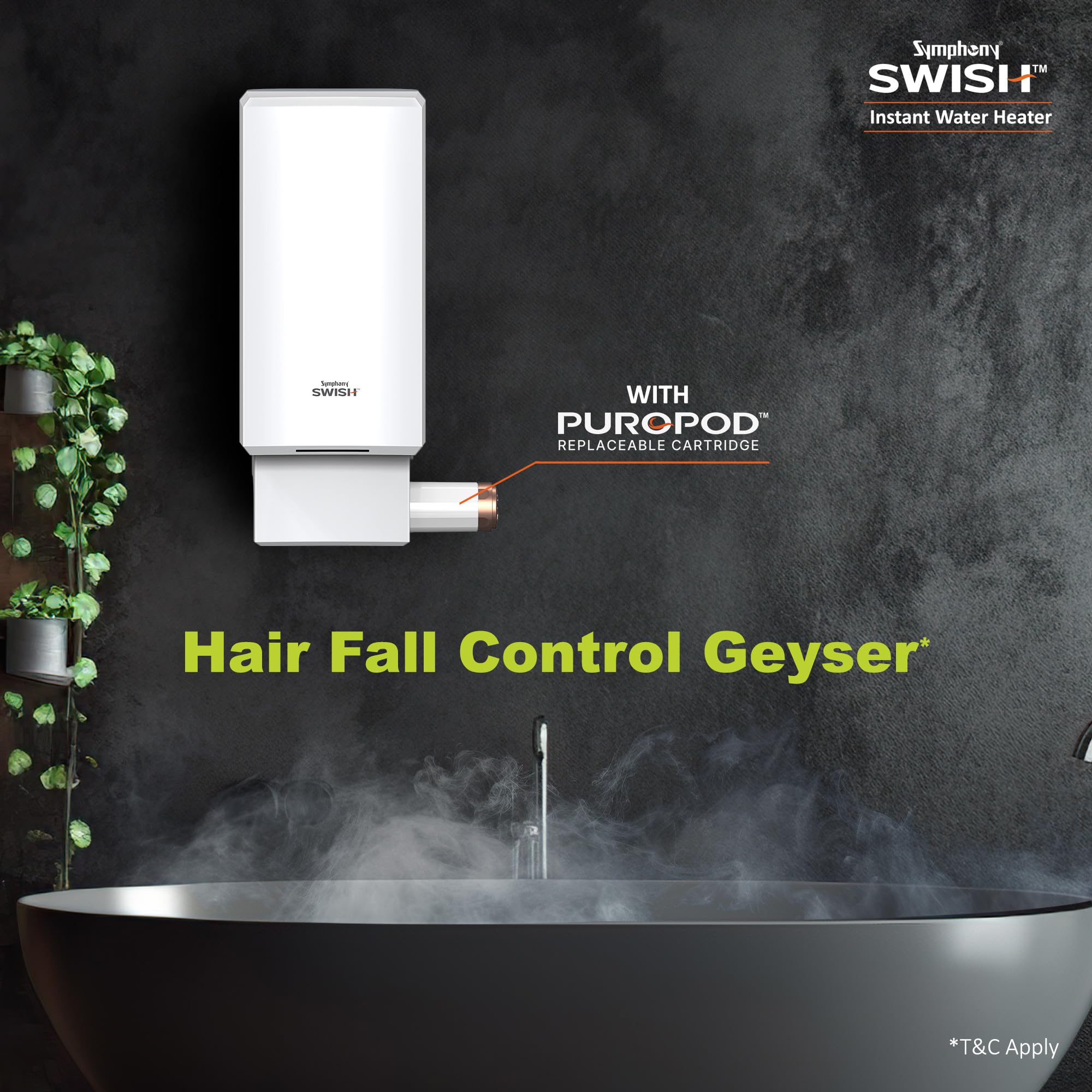 Symphony Swish Instant Geyser - Hair Fall Control -9 Symphony Swish Instant Geyser - Hair Fall Control -9