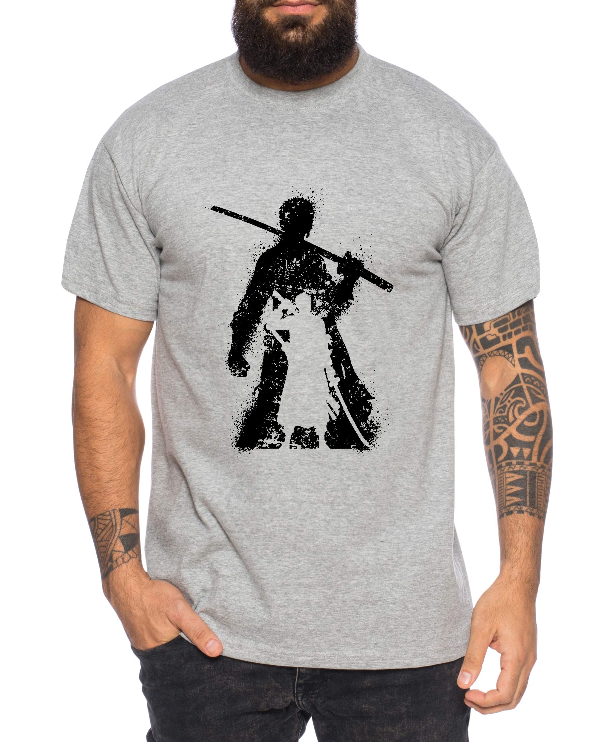 Tee Kiki Zoro Bruch One Manga Maglietta Luffy da Uomo Anime Piece