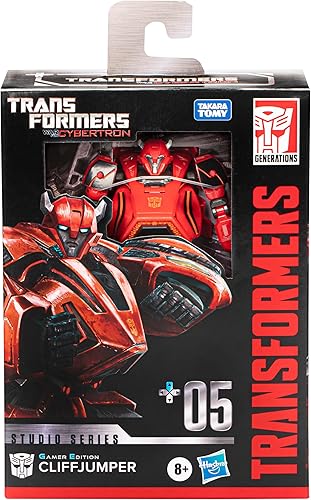 Miniatura 4 de Transformers Toys Studio Series Deluxe Transformers War for Cybertron 05 Gamer Edition Cliffjumper Toy, 4.5-inch, Action Figure for Boys and Girls