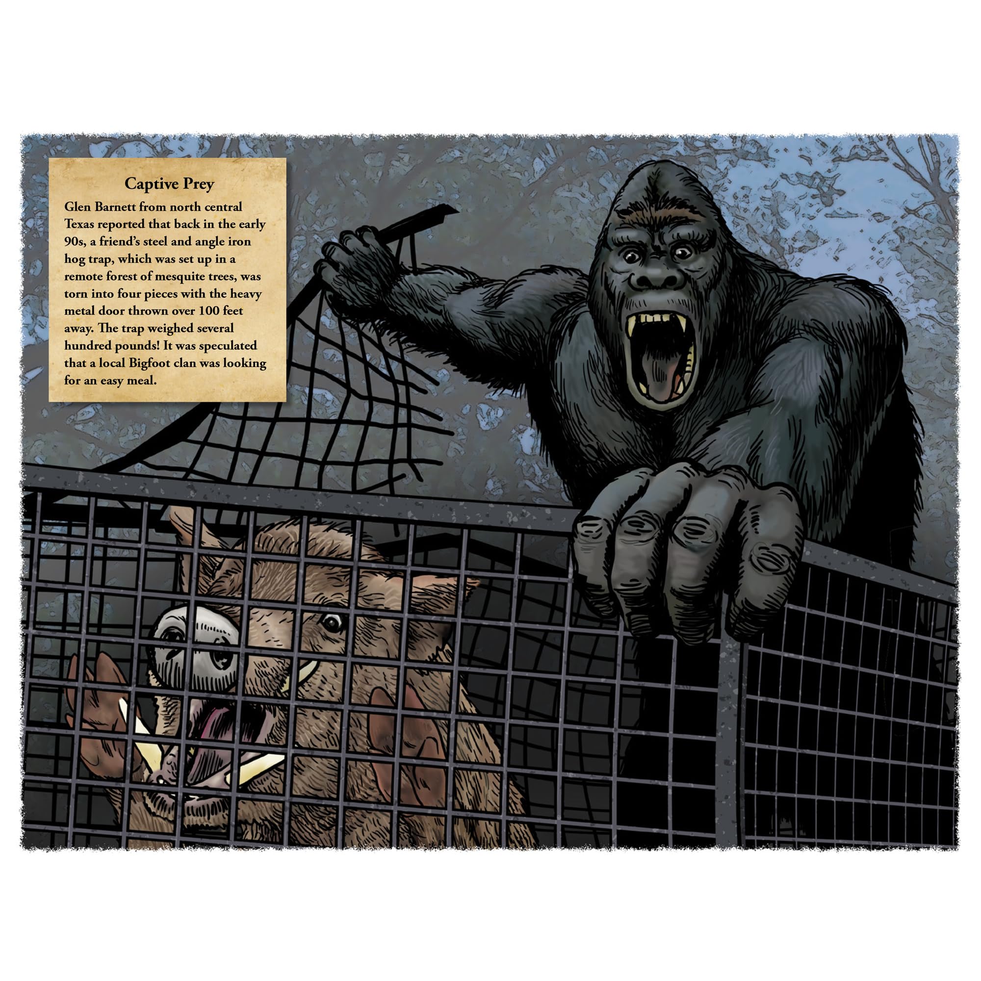 Calendario 2025 Bigfoot – Calendario de pared de 13 meses de 11 x 19 pulgadas abierto – Regalo divertido para los fans de Sasquatch, Cryptids, y lo desconocido (encuentros peligrosos)