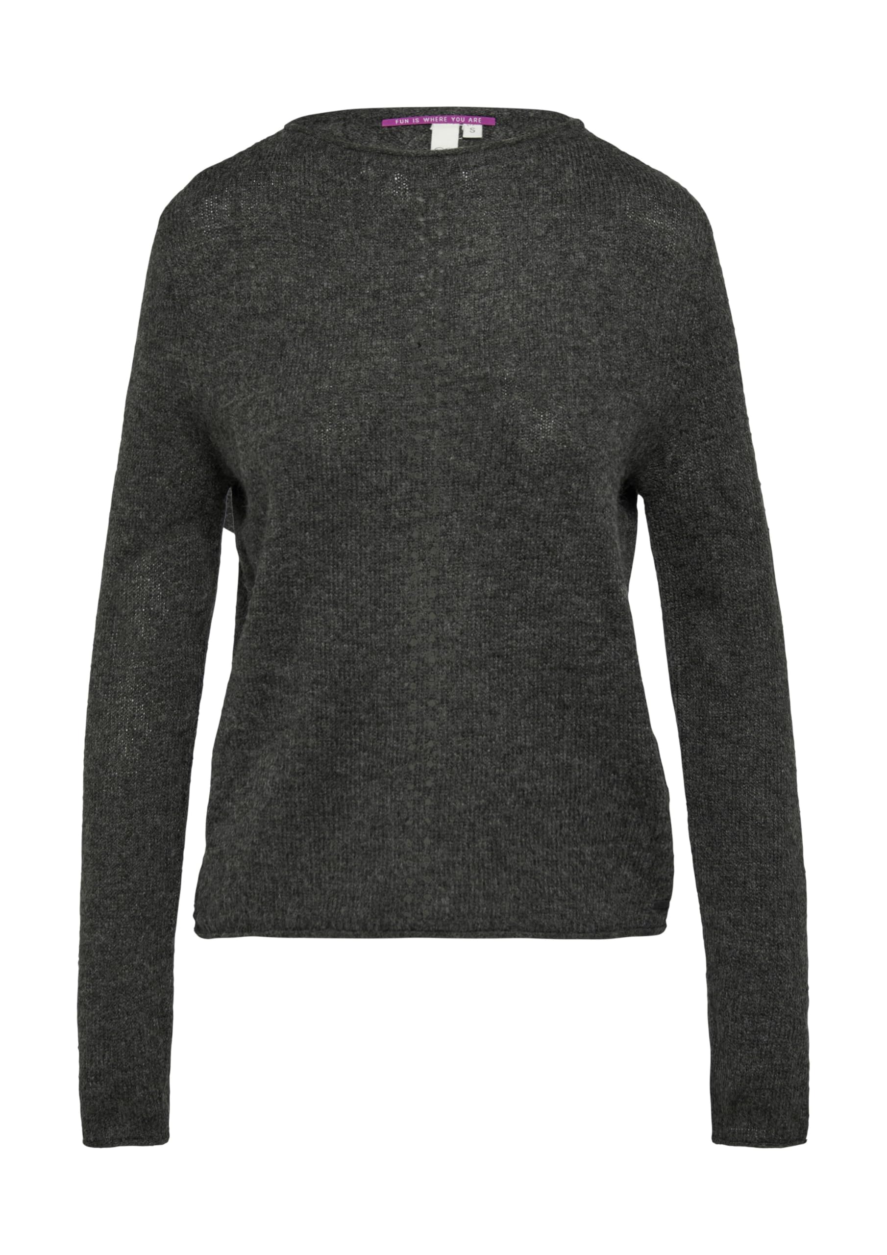 QS 2158408 Jersey de Punto con Cuello Alto y Bordes de Tortuga Mujer (Pack de 1)