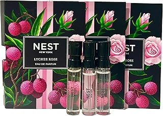 NEST LYCHEE ROSE Sample Perfume Parfum 1.5 ml / 0.05 fl.oz - Vial Spray Set of 3 Vials (8104)