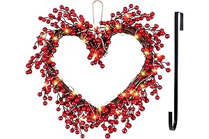 16.5" Valentines Day Decorations - Valentine Wreaths for Front Door Decor Home Porch Gifts