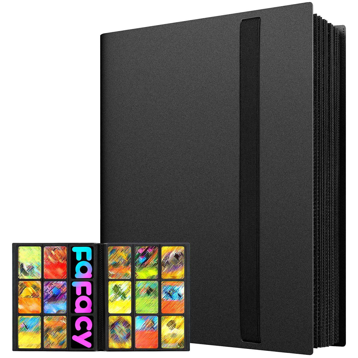Fafacy 360-Card Trading Binder with Anti-Open Waterproof Design