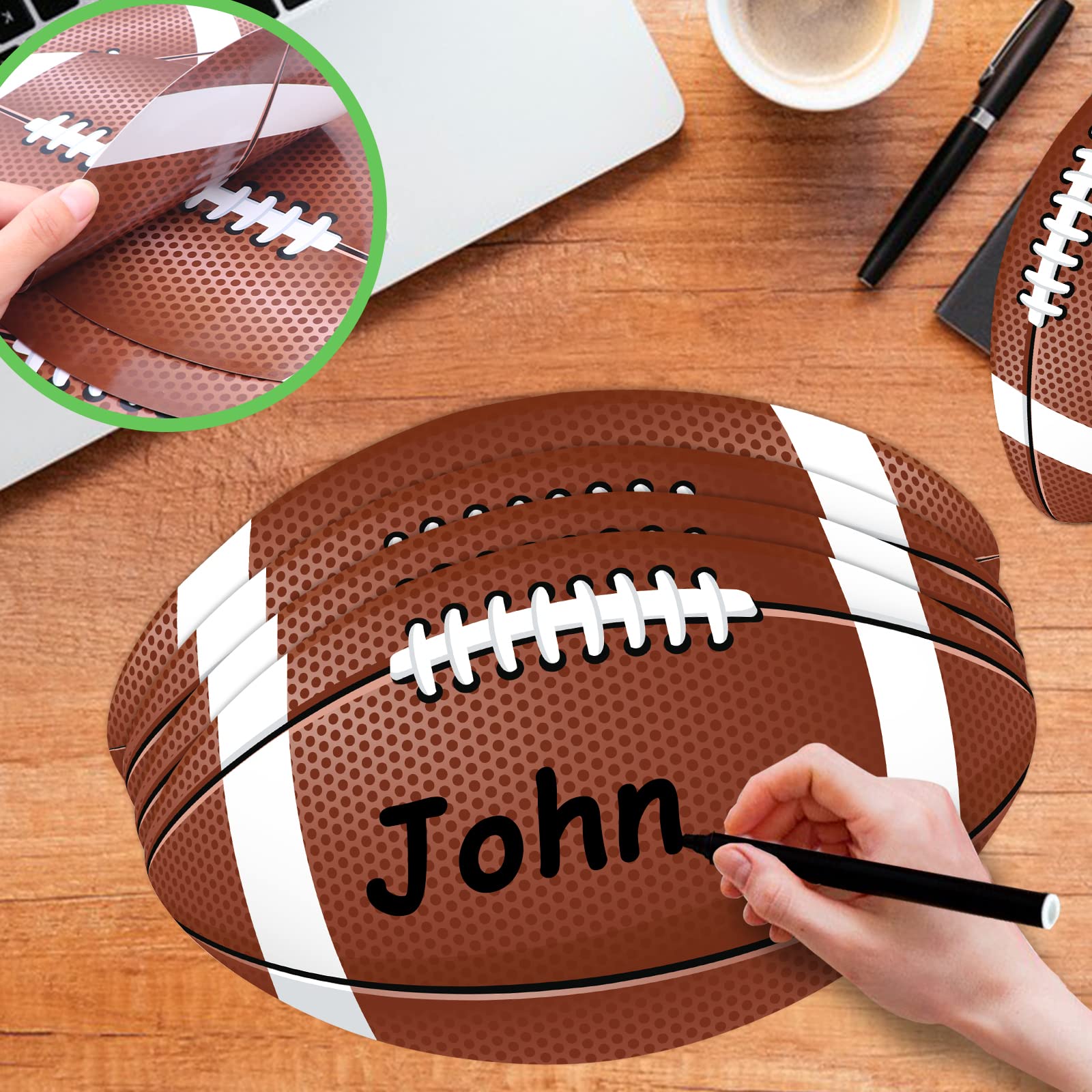 Beistle 24-teiliges Fußball-Party-Set – Ausschneide-Figuren Aus Karton, Braun/weiß/schwarz, Bis 45,7 Cm