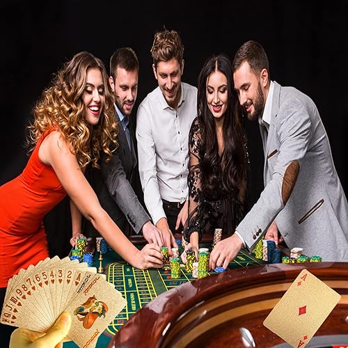 Miniatura 6 de Cartas de póker impermeables de 24 K con diseño de diamante de aluminio de 24 K tarjetas de póker con dados de poliedro para accesorios de truco