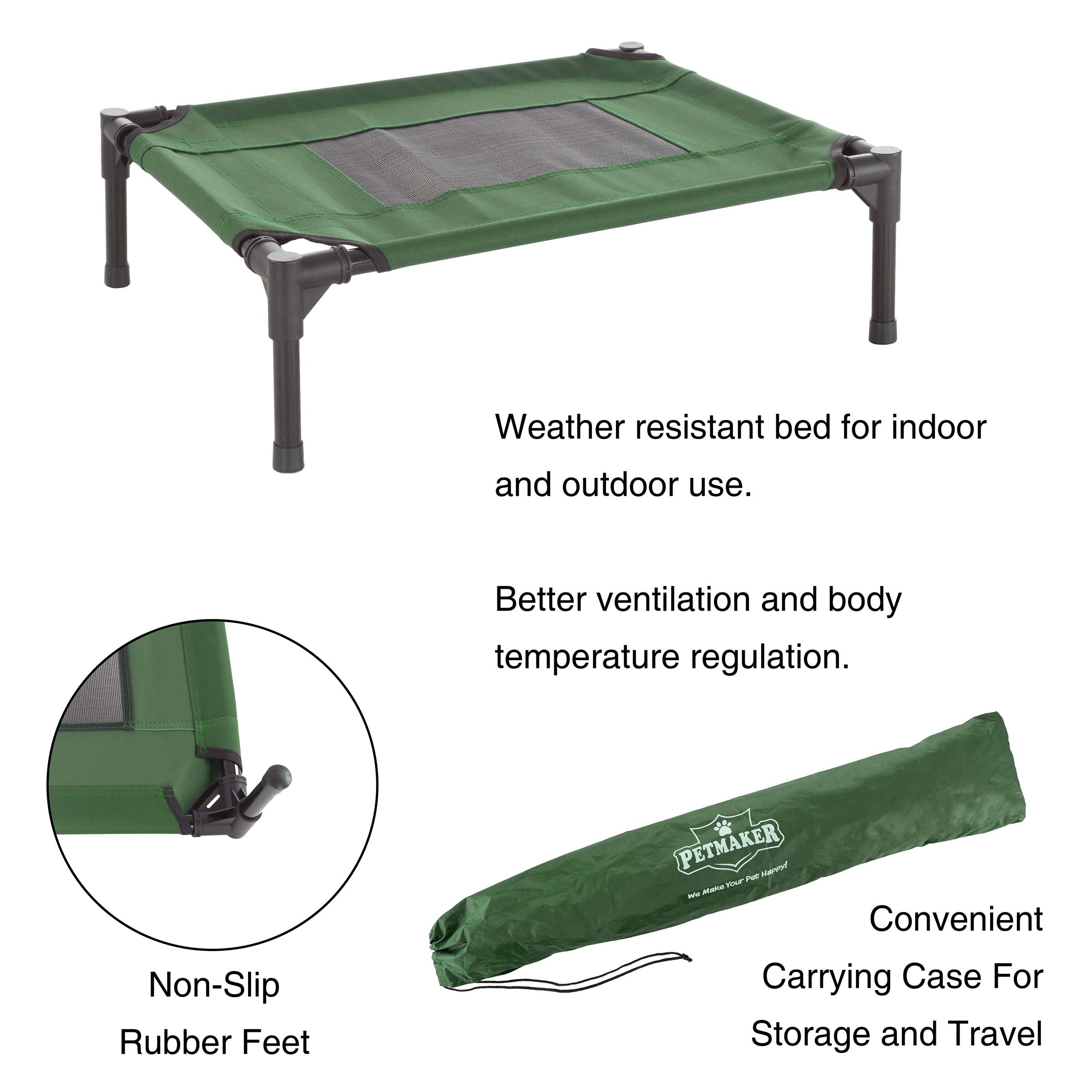 Elevated Dog Bed Collection Portable Bed for Pets with NonSlip Feet Indoor/Outdoor Dog Cot