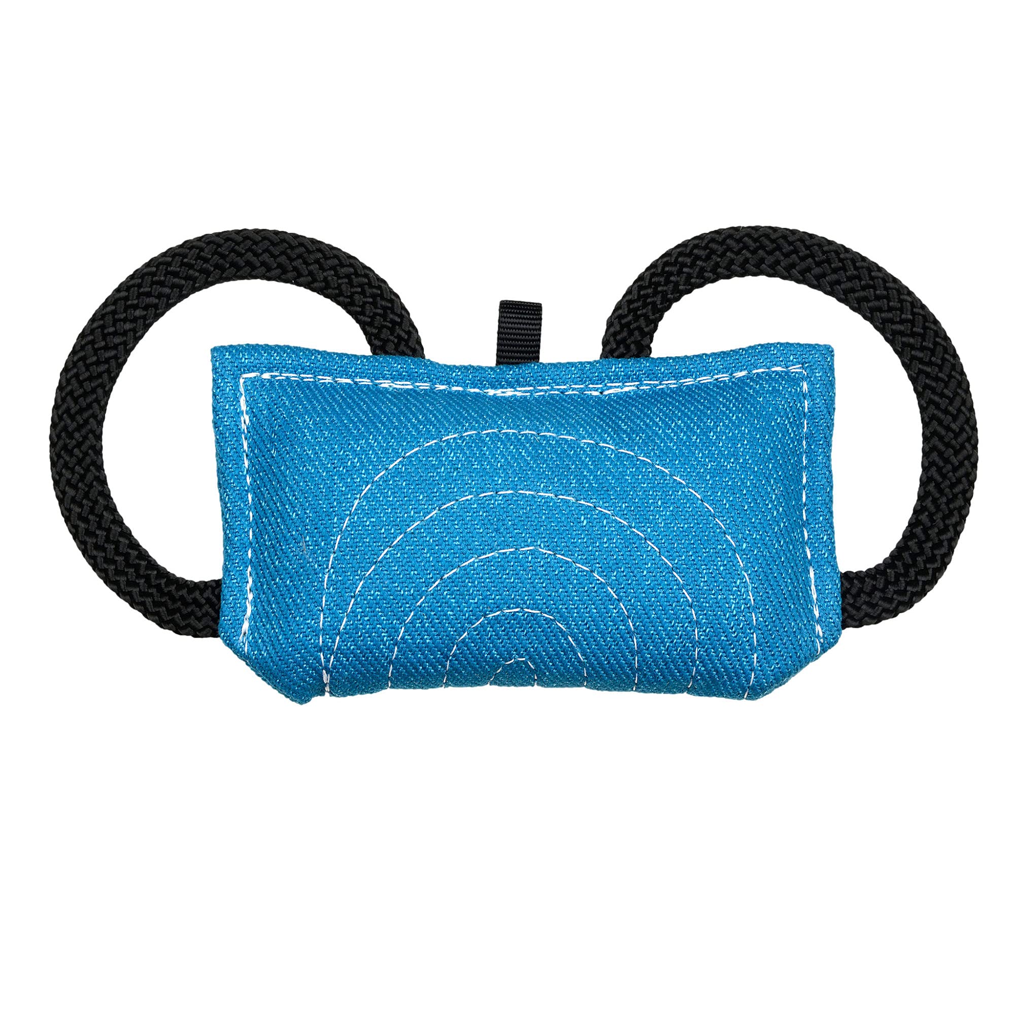 Puppy Bite Pillow Tug Toy 9.5" X 4.75" - French Linen (Electric Blue)