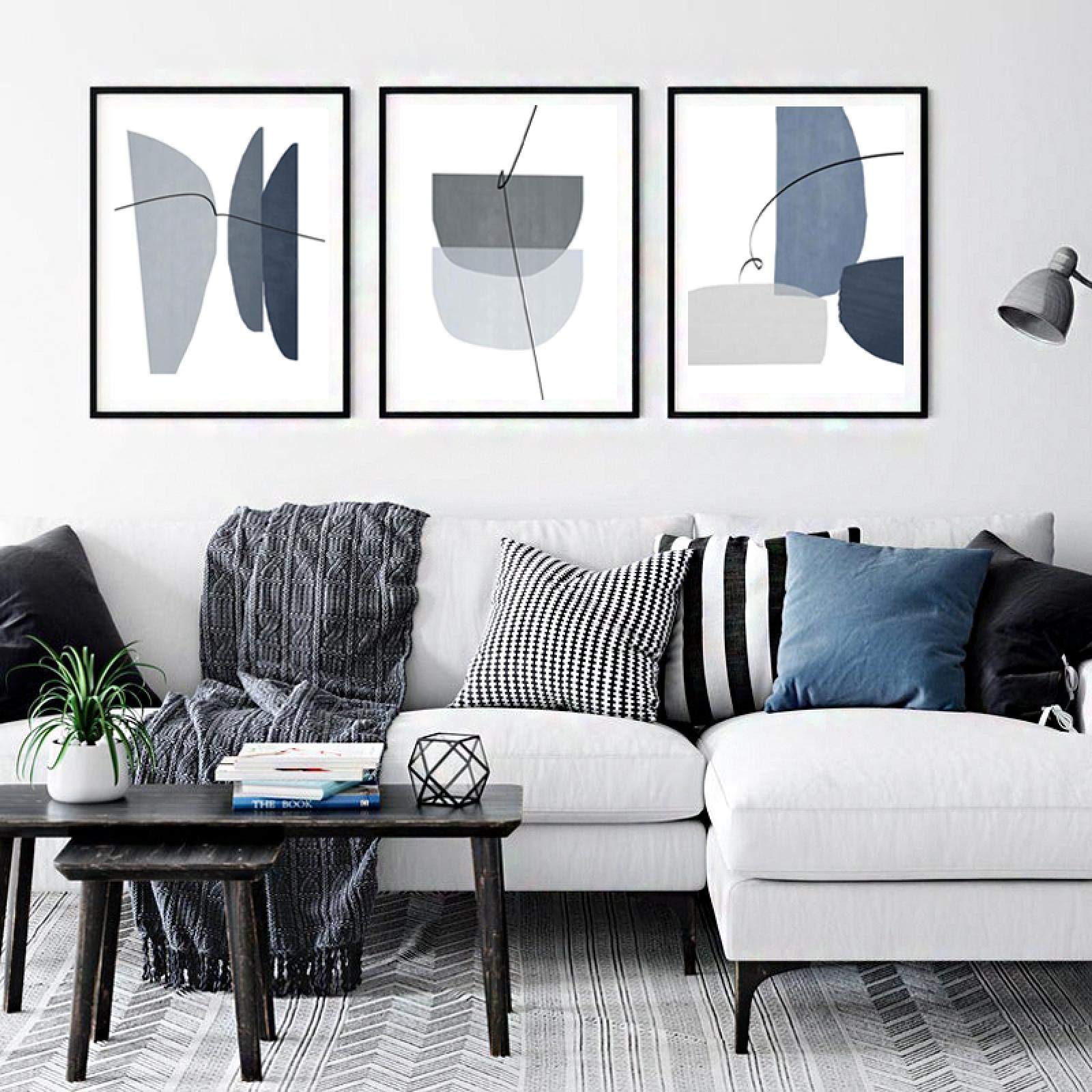 Rumlly Moderna Figura Pittura Astratta Geometrica Viso Su Tela Poster Stampe Immagini di Arte Della Parete Per Soggiorno Camera Da Letto Complementi Arredo Casa 70x100 cm Senza Cornice