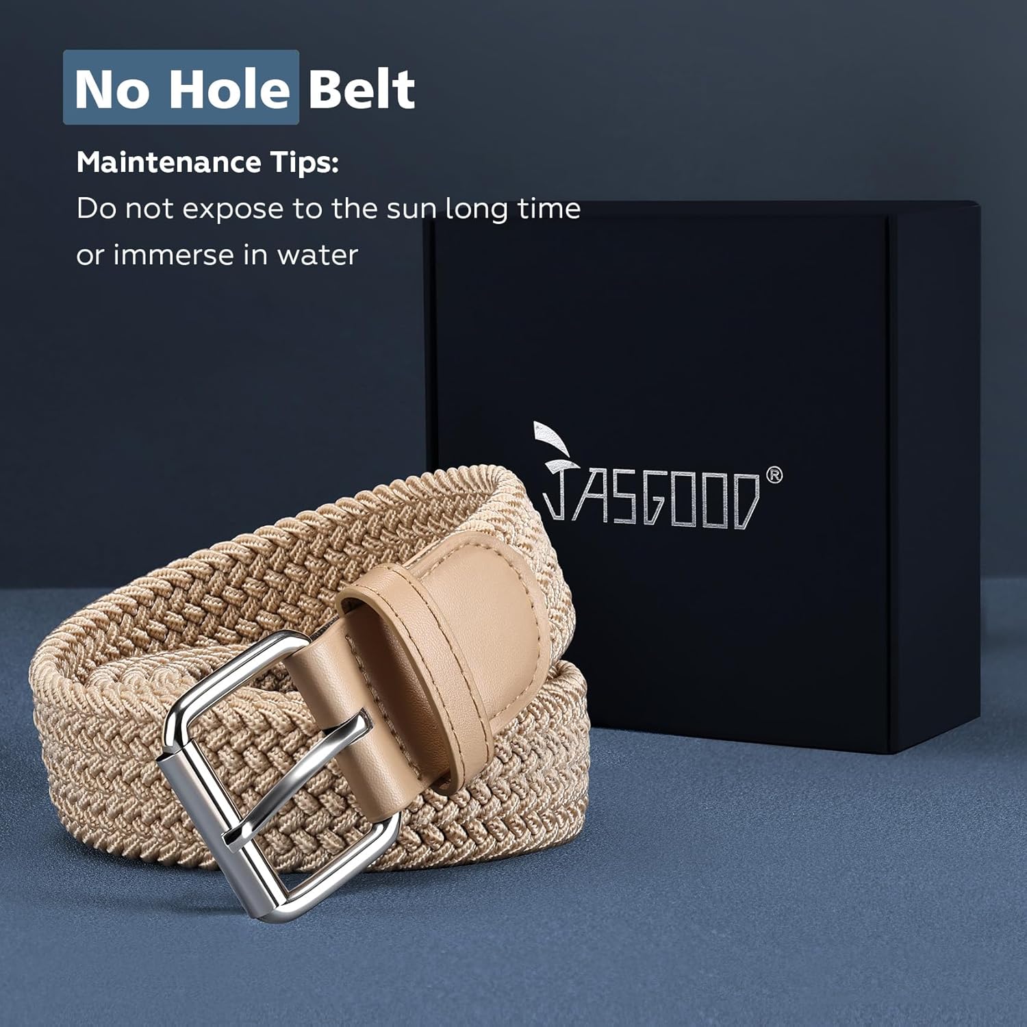 JASGOOD Men Braided Woven Elastic Stretch Belt Men Women Web Casual Belt Golf Belts for Jeans - Image 6