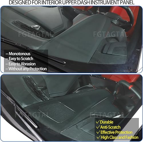 Miniatura 2 de Cubierta de panel de instrumentos interior superior para Chevrolet Corvette C8 Stingray 2020-2024, marco decorativo de tablero de instrumentos de