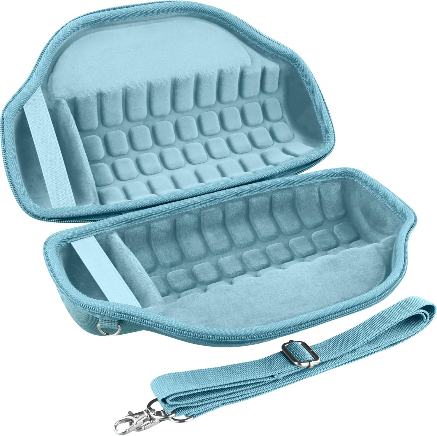 co2CREA Case for JBL Charge 6 Waterproof Portable Bluetooth Speaker, Hard Travel Bag with Detachable Shoulder Strap (Teal Case) - Image 3