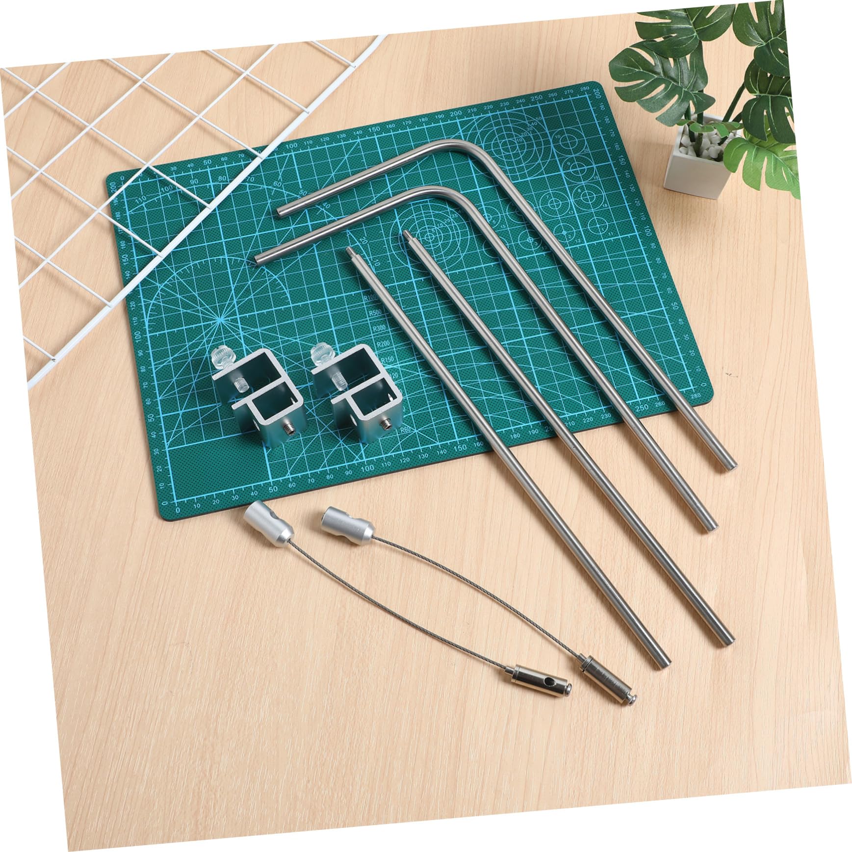 Aquarium Lampenhalterung aus Aluminiumlegierung, Silber, Verstellbar