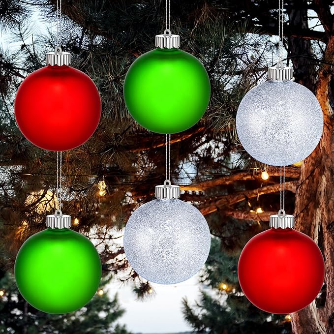 Libima 6 Pcs LED Lighted Christmas Ball Ornament Lights