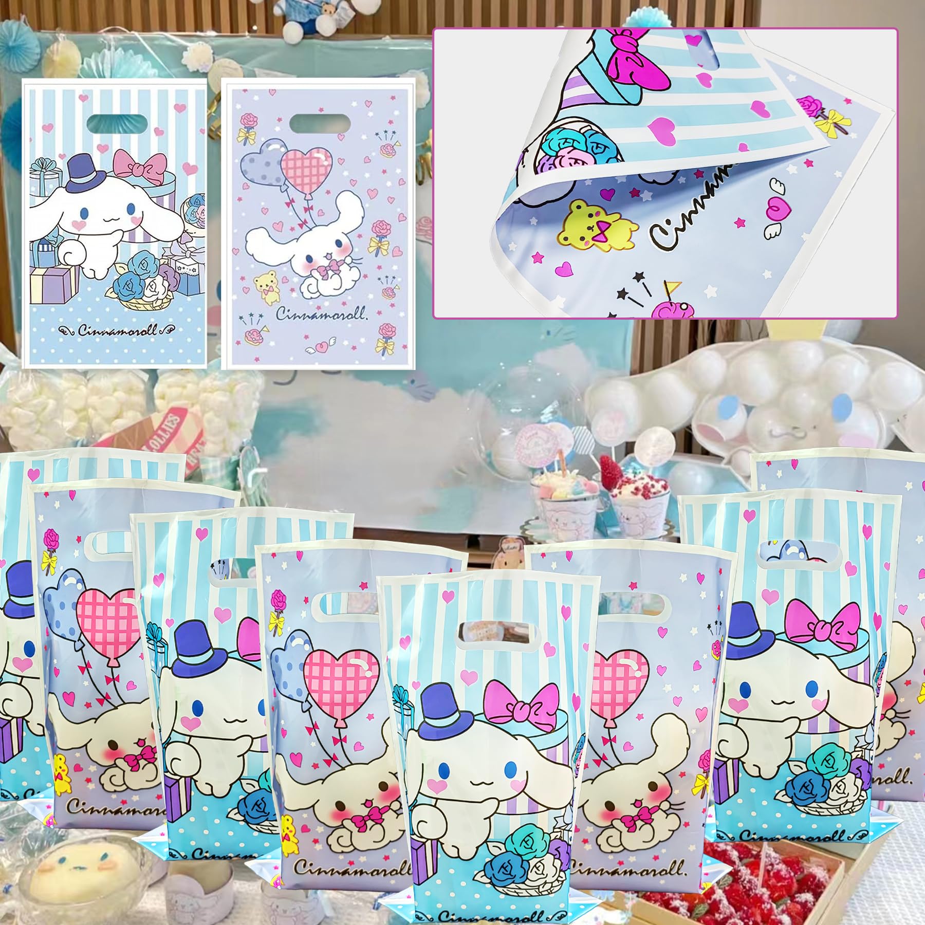 Losede 30 bolsas de regalo para fiesta de cumpleaños, bolsas de caramelos, bolsas de golosinas, suministros de fiesta de cumpleaños (7)