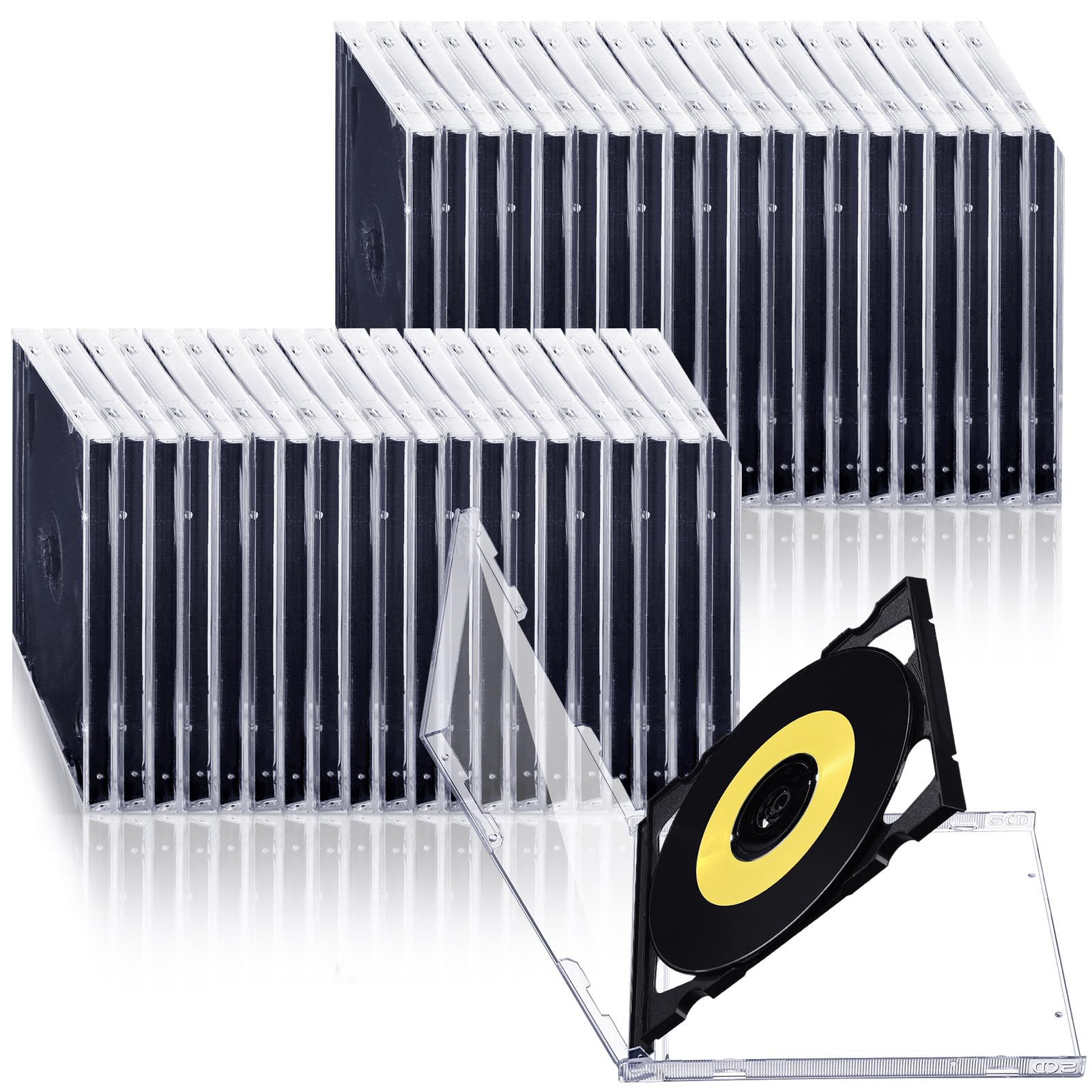 Amazon.com: Tellegloww 20 Pack 10.4mm Double Cd Jewel Case Plastic