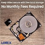 Lorex Pan & Caméra de sécurité Wi-Fi intérieure Tilt 360° Pan & Détection de la personne par Tilt IR vision nocturne : Pas de frais mensuels. 16GB MicroSD | 2K HDR, 360 Degré Pan et Tilt, détection de personne, 2-Way Parle, Ir N