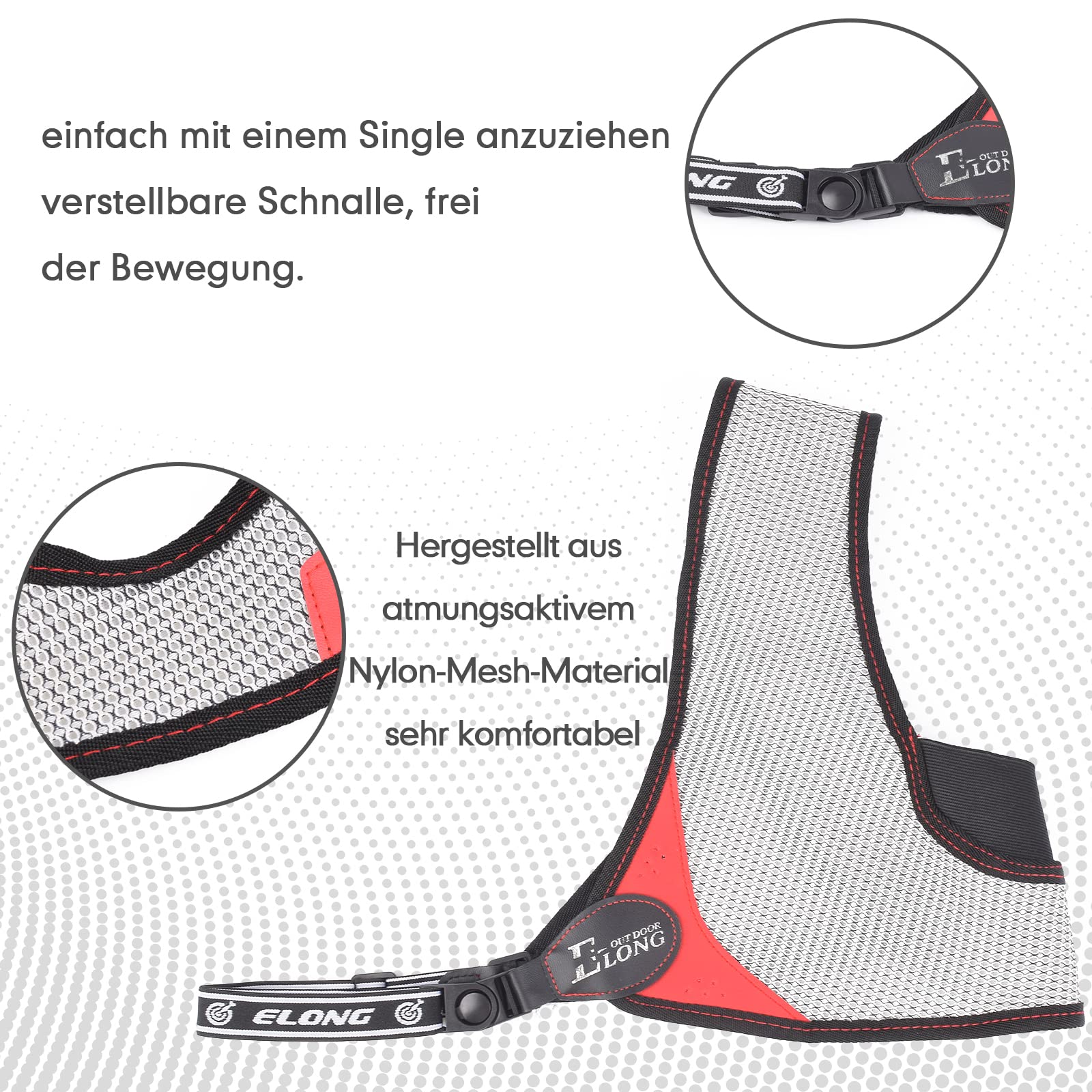 Bogenschießen-Brustschutz Verbesserte Version, schwarz, verstellbar, einfaches Nylon-Mesh, Bogenschießen-Brustschutz, freie Größe, Outdoor-Sport, Jagd, Schießen, Brustschutz