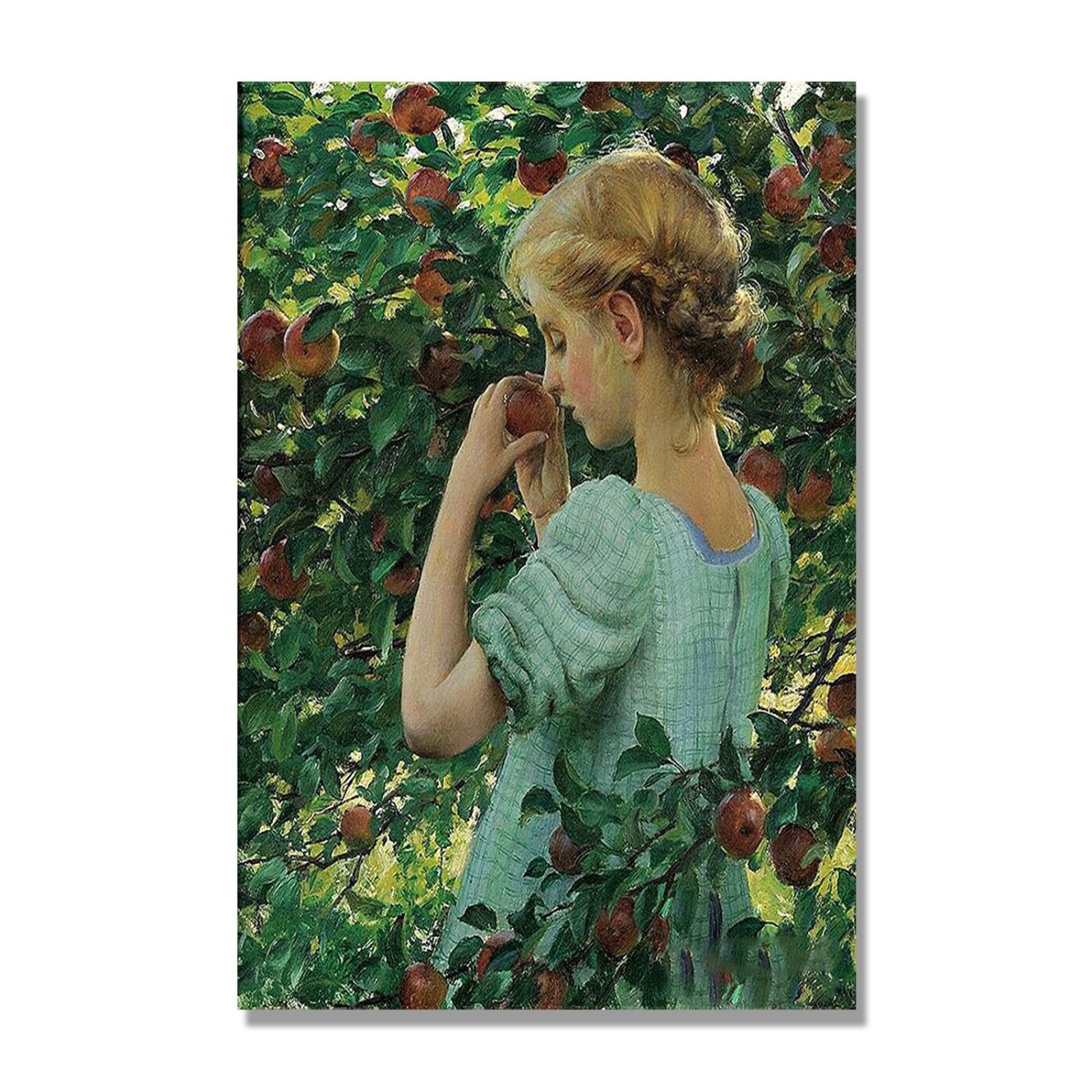 Impresjonistyczne wydruki artystyczne, słynne wydruki na płótnie, reprodukcja na płótnie, obraz ścienny do dekoracji domu (perfumy jabłkowe), 60 x 90 cm, tylko płótno