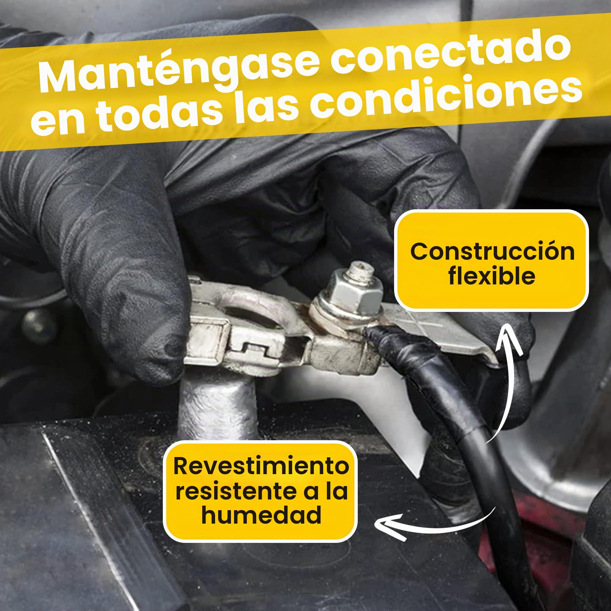 Offgridtec Cable de batería de 1 m, 50 mm², ojales M8, resistente al aceite, al frío y a los rayos UV, ignífugo, para dispositivos con terminal de rosca M8, ideal para reguladores de carga, inversores