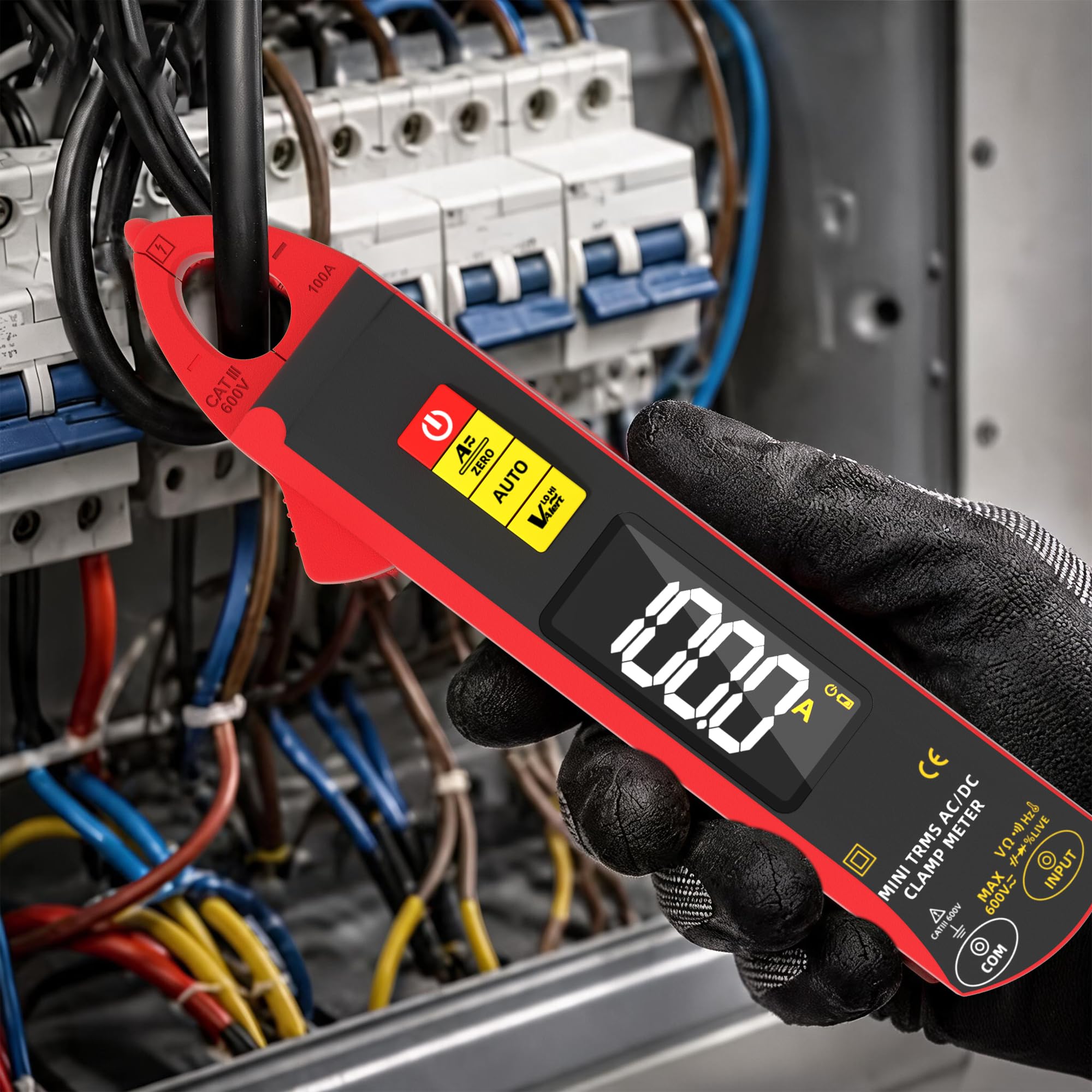 BSIDE UX1 - Pinza di corrente 1 mA DC AC, multimetro amperometro DC AC, amplificatore 6000 conteggi, voltmetro digitale, capacità temperatura, resistenza, tester di tensione