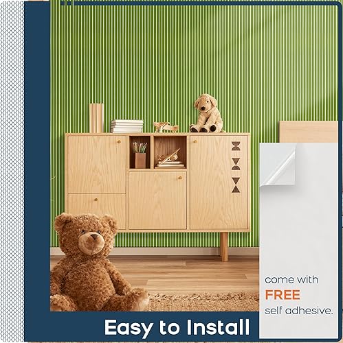 Miniatura 8 de BUBOS Paquete de 10 paneles acústicos grandes, paneles acústicos de 48 x 12 x 0.4 pulgadas, paneles a prueba de sonido para paredes, paneles