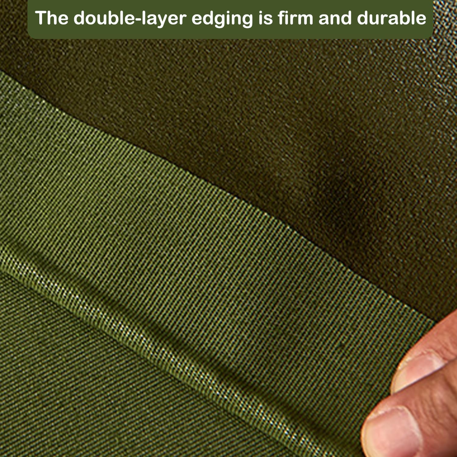 Rocutus Canvas Tarp, Heavy Duty Waterproof & UV Resistant Green Canvas Tarps, Eco-Friendly Silicone Coated, Reinforced Edges & Grommets for Pool, Boat, Outdoor Use (9.8 x 9.8 ft)