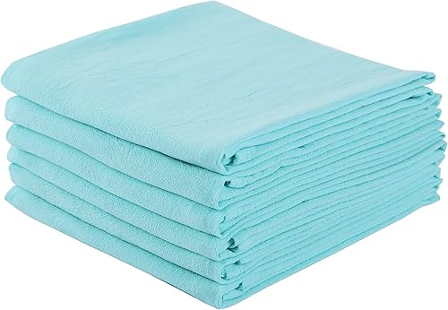 Miniatura 1 de Paquete de 6 paños de cocina en blanco altamente absorbentes, 100% algodón, para secar y limpiar, 19.7 x 27.6 in (beige)