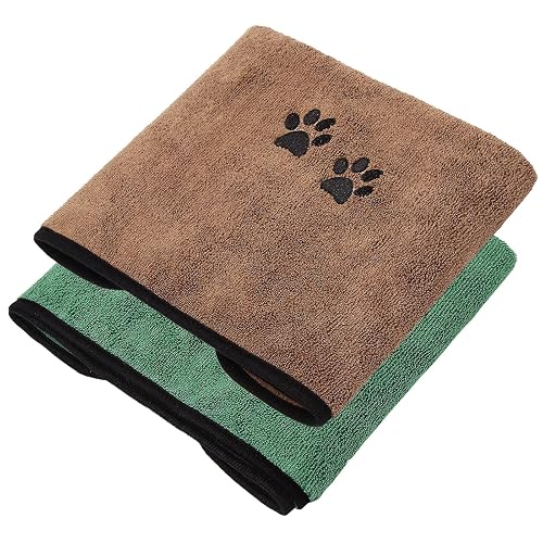 Paquete de 2 toallas de baño de secado rápido para mascotas