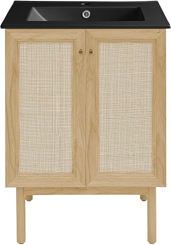 Vista 447 de Swiss Madison Classe - Lavabo de baño de roble de 24 pulgadas incluido