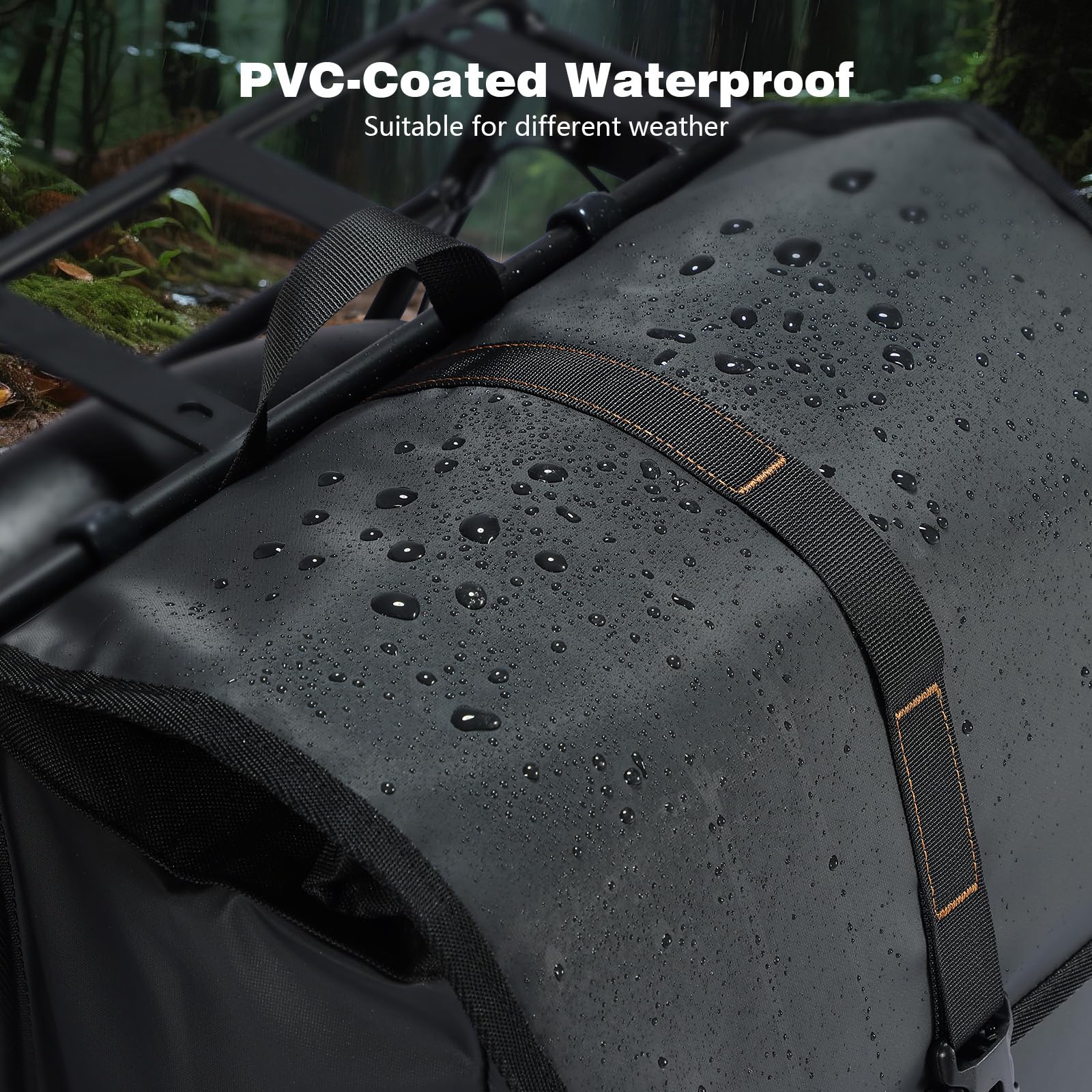 VARUN Borsa Bici, Borse Bici Posteriore Laterali Impermeabile 600D, Borse Laterali Bici con Grande Capacità di 20L, Design a Installazione Rapida, Adatta alla Maggior Parte dei Portapacchi Bici Poste