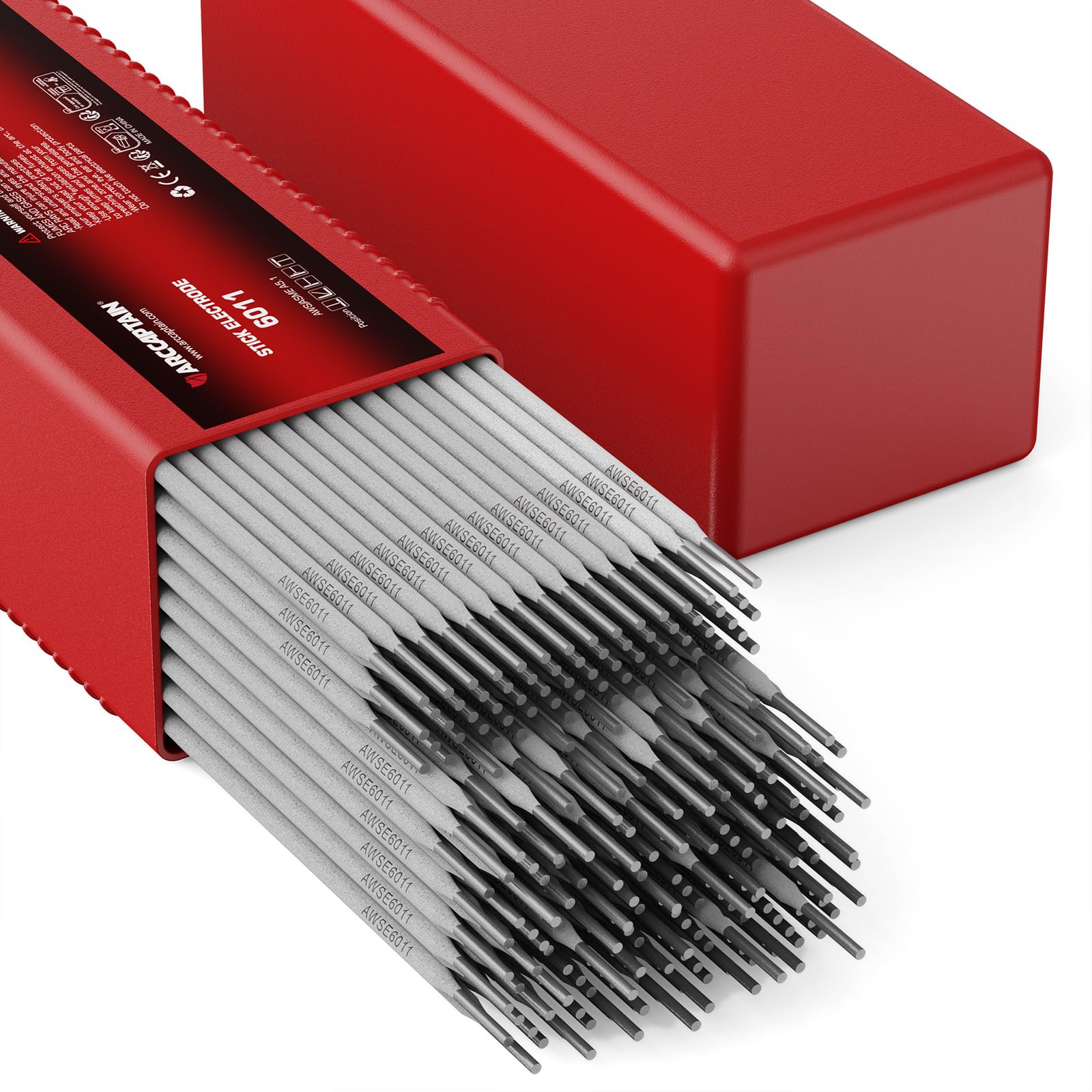 ARCCAPTAIN E6011 Welding Rod 3/32" 10LB Carbon Steel Welding Sticks Electrodes, Welding Rods ARC Welding Equipment