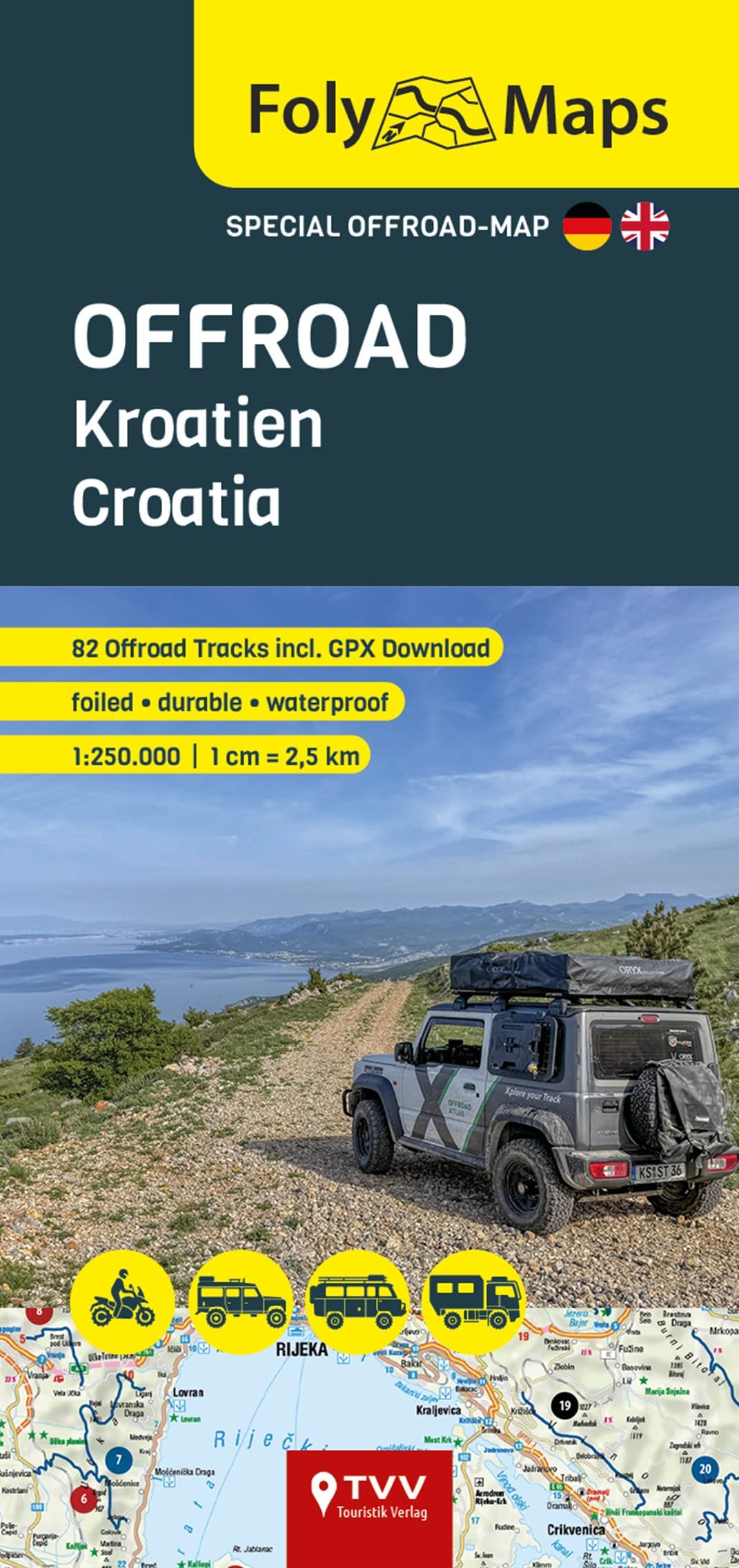 FolyMaps OFFROAD Croatia 1:250 000 by Martin Schempp - 9783965990784
