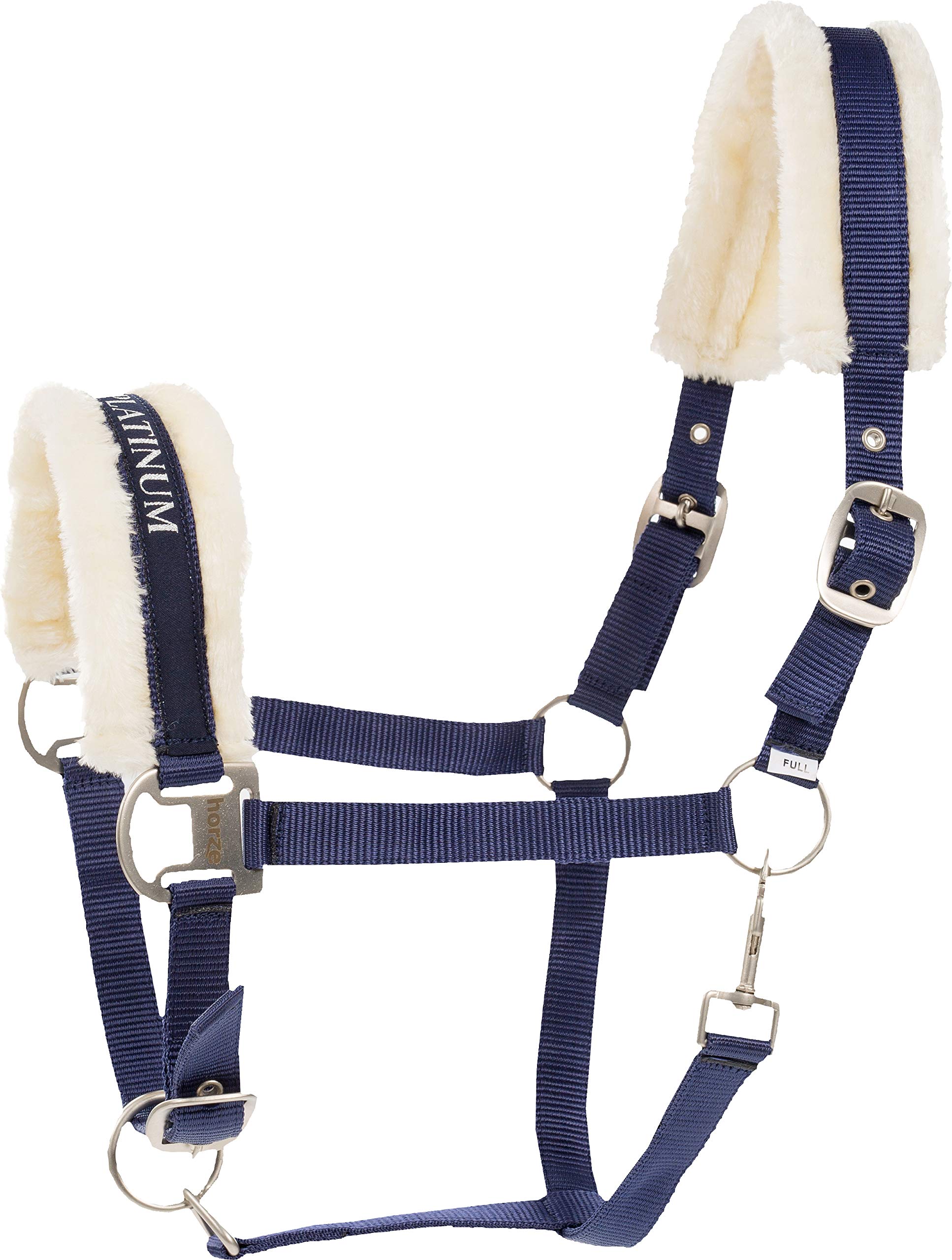 HORZE Pferde Halfter Howard aus Fleece, Halfter für Pferde und Pony, verstellbar, Blau, SH