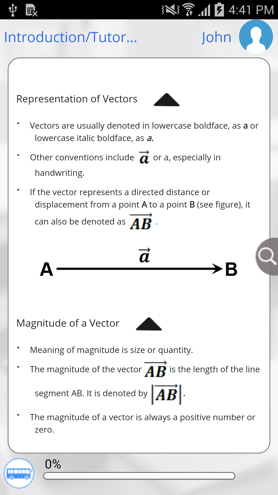Learn Vector Algebra by GoLearningBus - App on Amazon Appstore