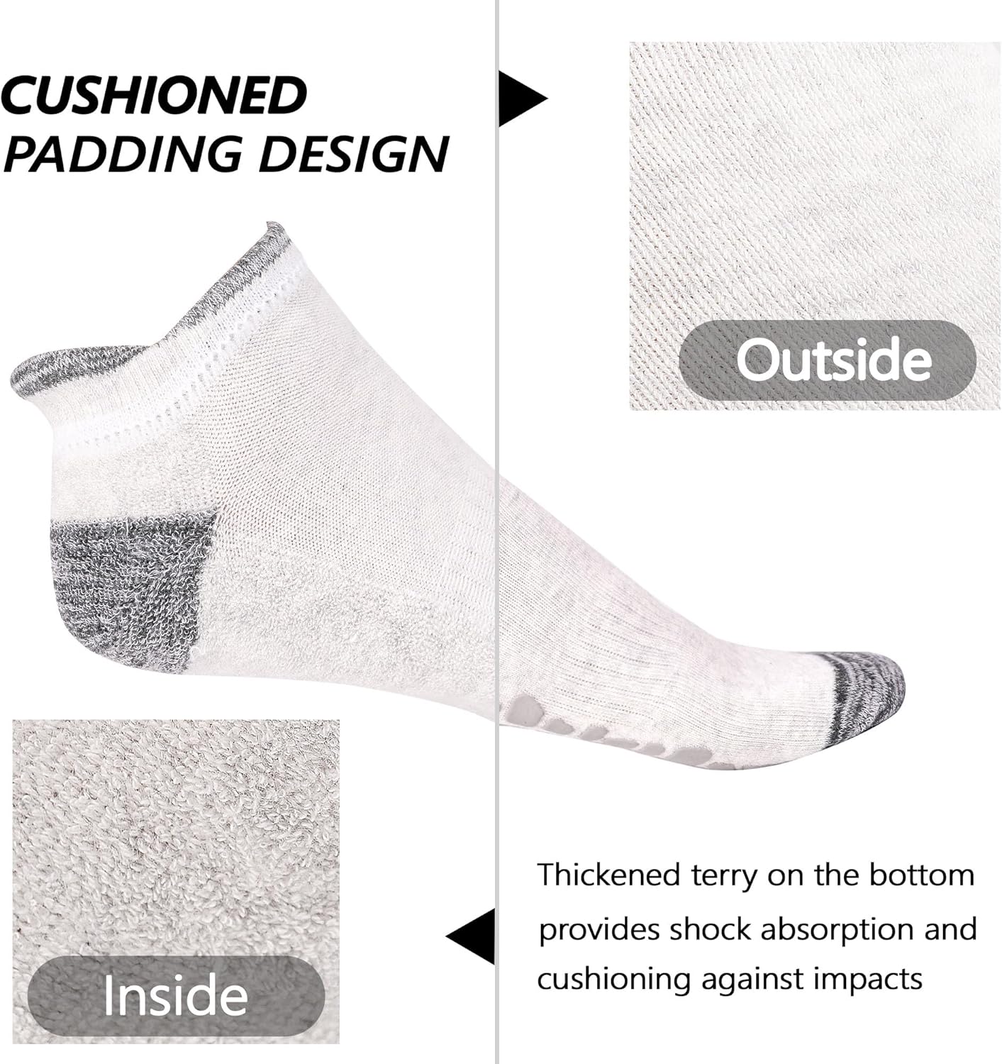 GRPSKCOS Mens Grip Socks 3 Pairs Non Slip Socks for Mens Pilates Yoga Hospital House Sock Size 6-14 - Image 4