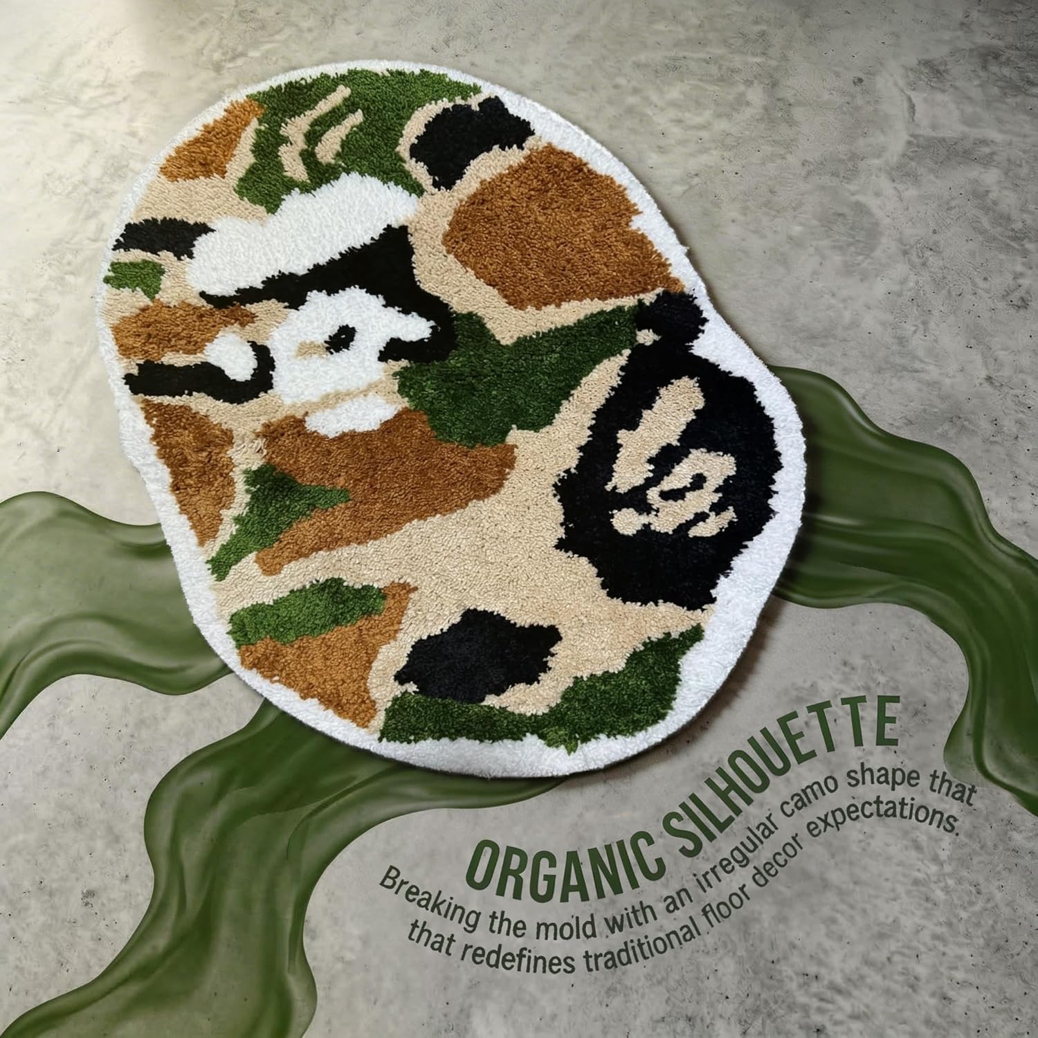 Rugs 28" W x 20" L (70 x 50 cm), Extra Soft Absorbent Chenille Bath Rugs, Rubber Backing Quick Dry, Machine Washable Bath Mats for Bathroom Bedroom Entryway Kids' Room or Playroom, Green