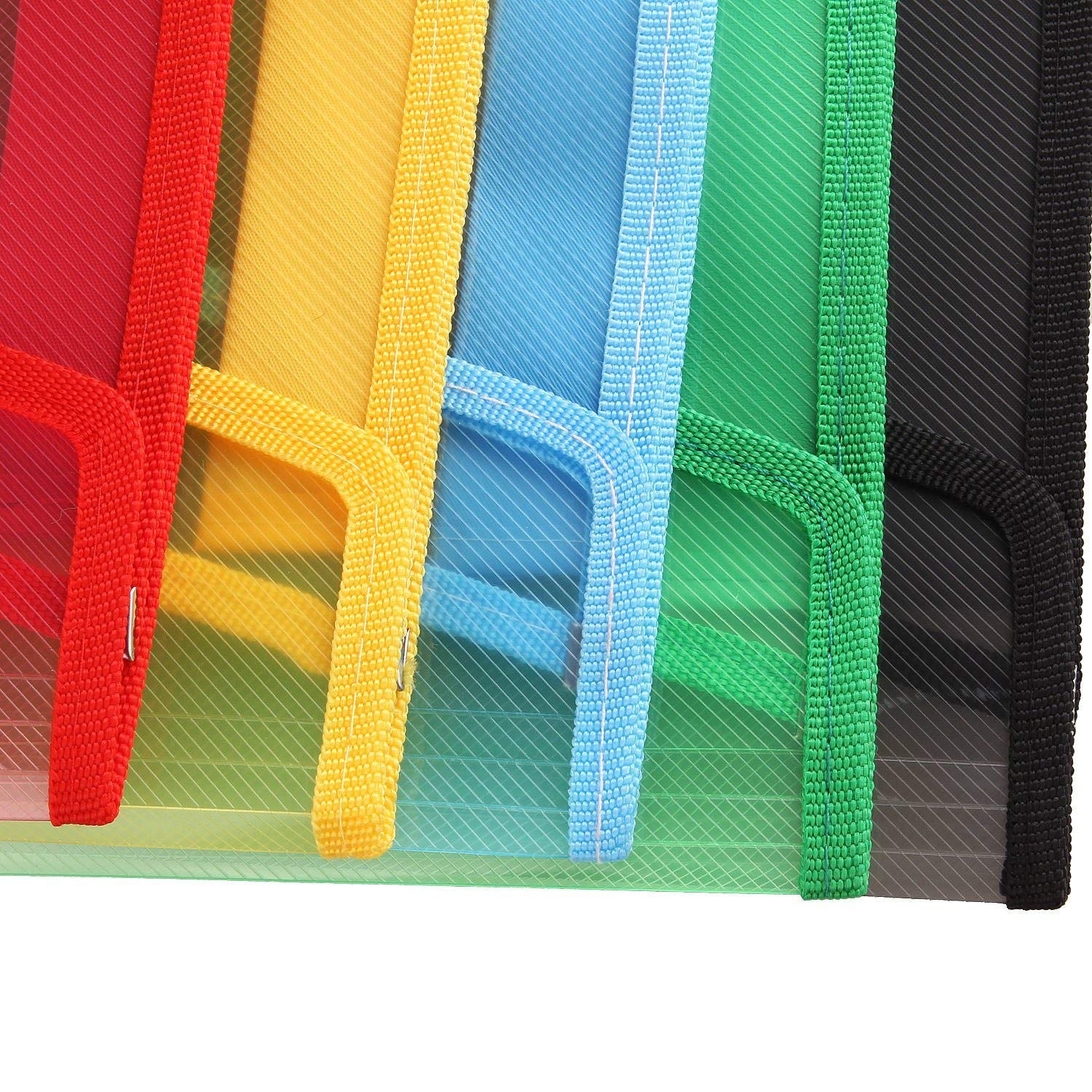 Cartella portadocumenti trasparente in plastica A4, con bottone a pressione per certificati, set da 3, multicolore, legale (GD-BriefBag-set-of-3)