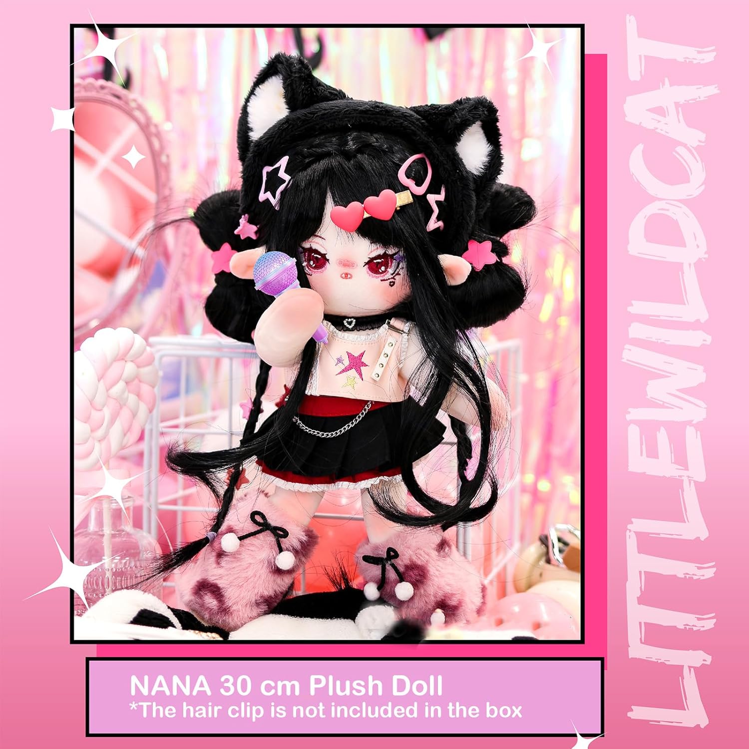 CALEMBOU Plush Doll, 30 cm Cotton Doll with Skeleton, Soft Anime Plush Dress Up Dolls, Kawaii Stuffed Toys Gift Come with Clothes