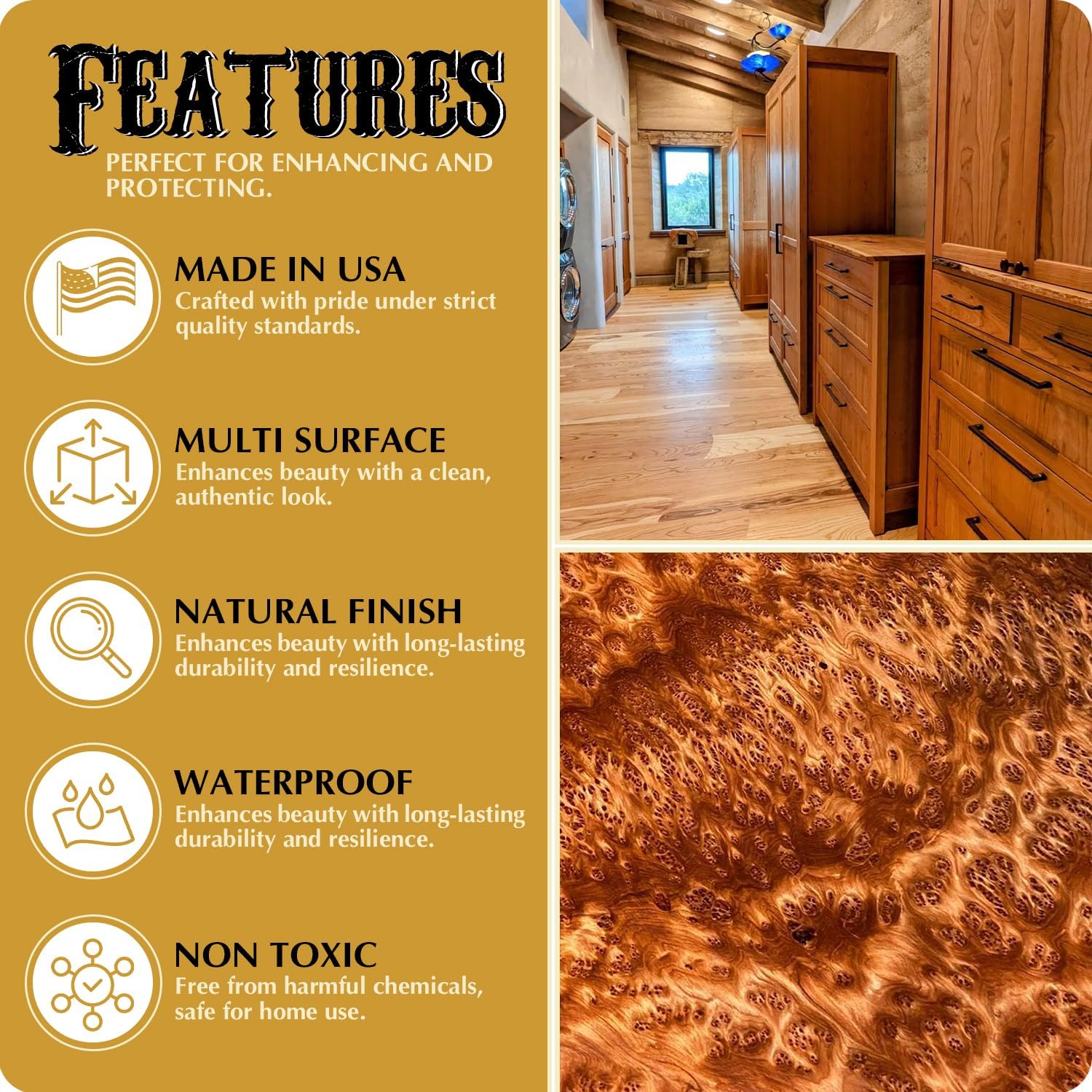 Odie’s Universal Finish Kit: 4-in-1 Bundle (9 oz) - Includes Odie’s Oil, Super Duper Oil, Wood Butter & Wax. Naturally Protect & Beautify Wood, Metal, Leather, Plastic & More