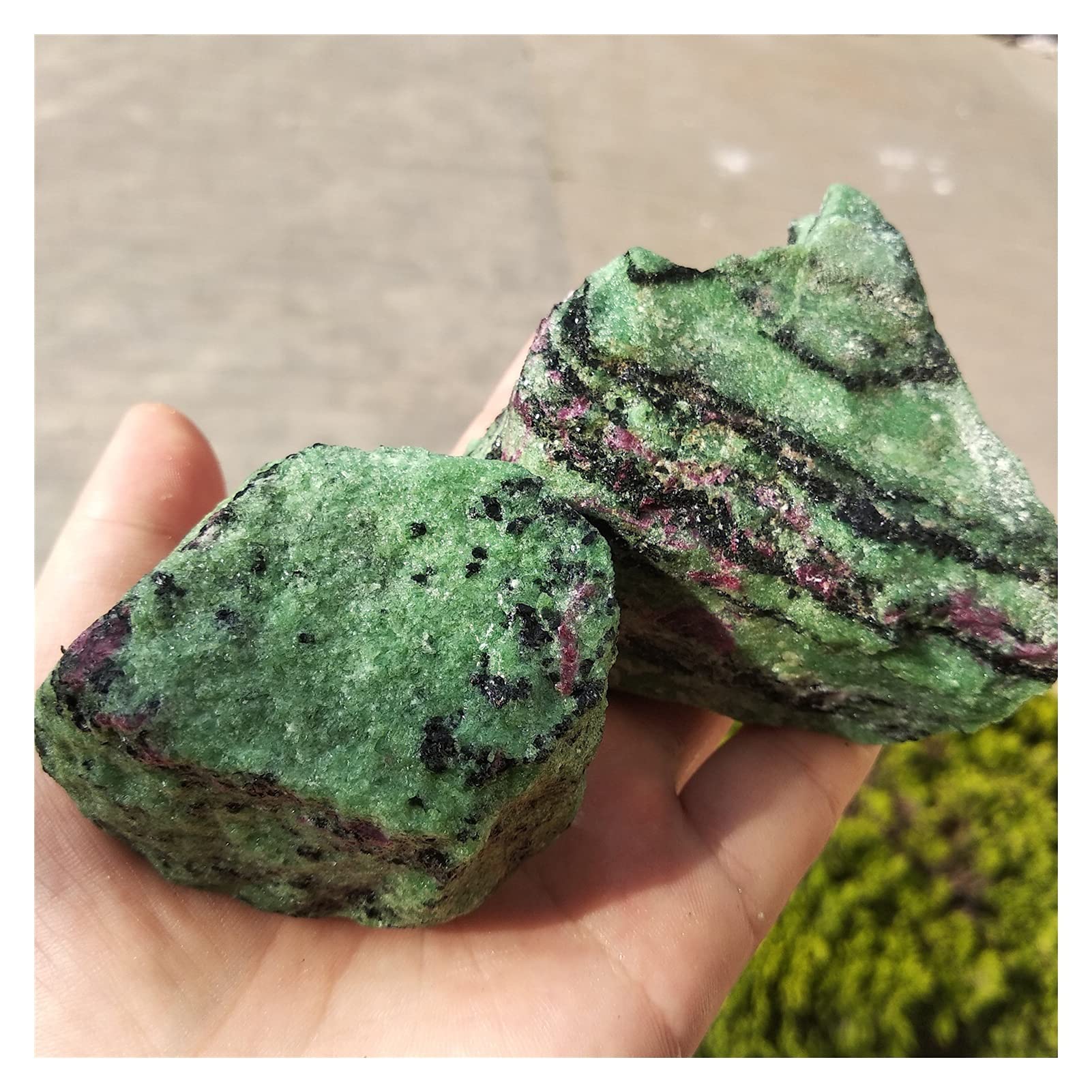 Quarzo Naturale Grezzo Grezzo epidoto Pietra Naturale Rubino Zoisite Cristalli di Pietra Grezza Collezioni di casa