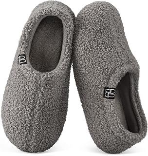 HomeTop Women's Fuzzy Memory Foam Loafer Slippers with Polar Fleece Lining
