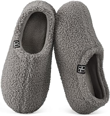 HomeTop Women’s Fuzzy Curly Fur Memory Foam Loafer Slippers