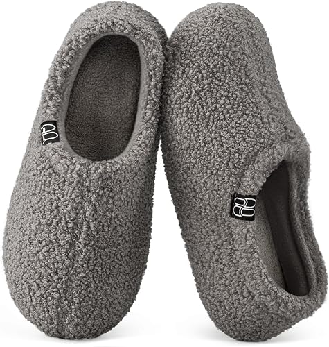 HomeTop fuzzy memory foam slippers
