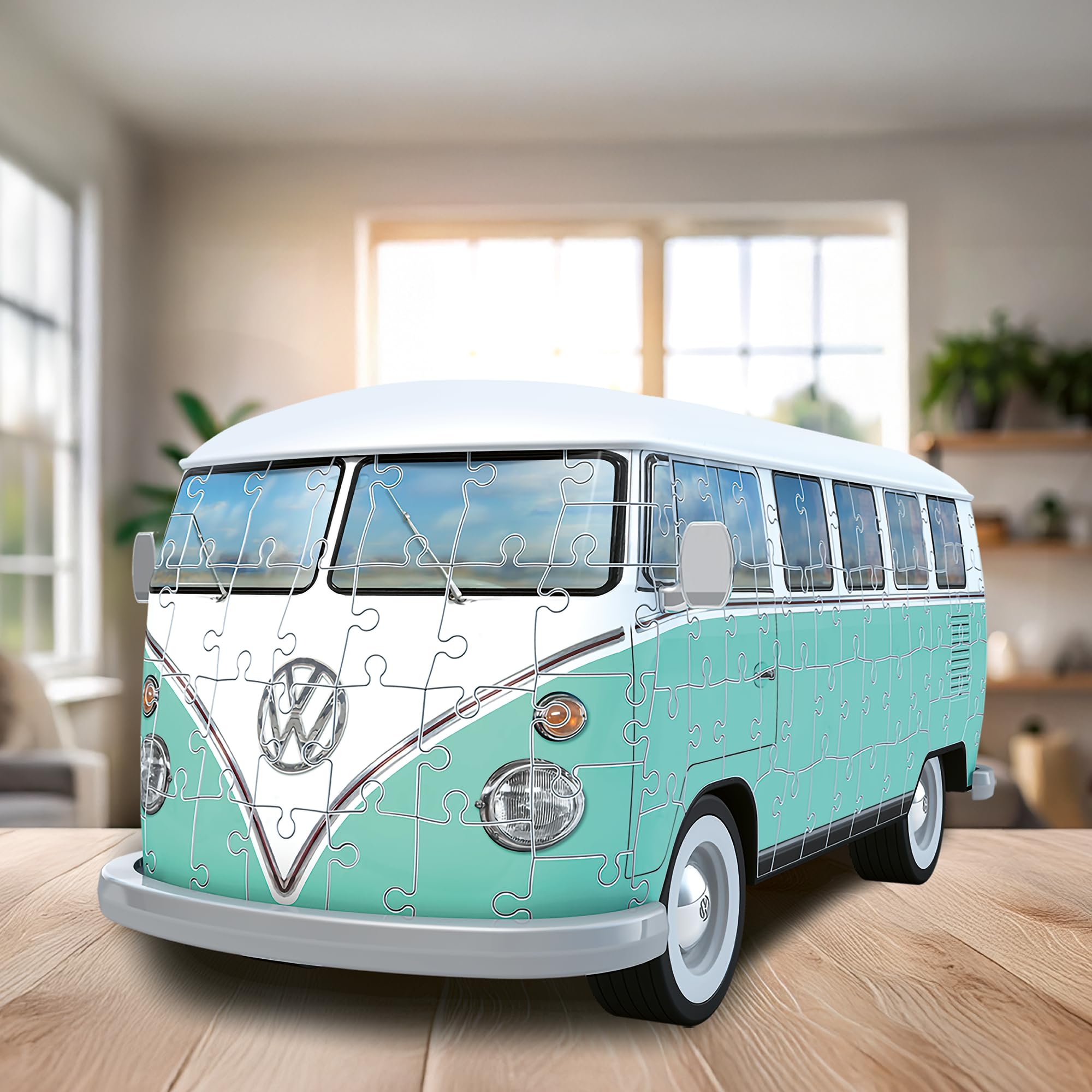 Ravensburger 3D Puzzle Iconics: 12008035 Volkswagen T1 - Eine echte Ikone der Automobilgeschichte. Der VW Bulli im Modell-Format