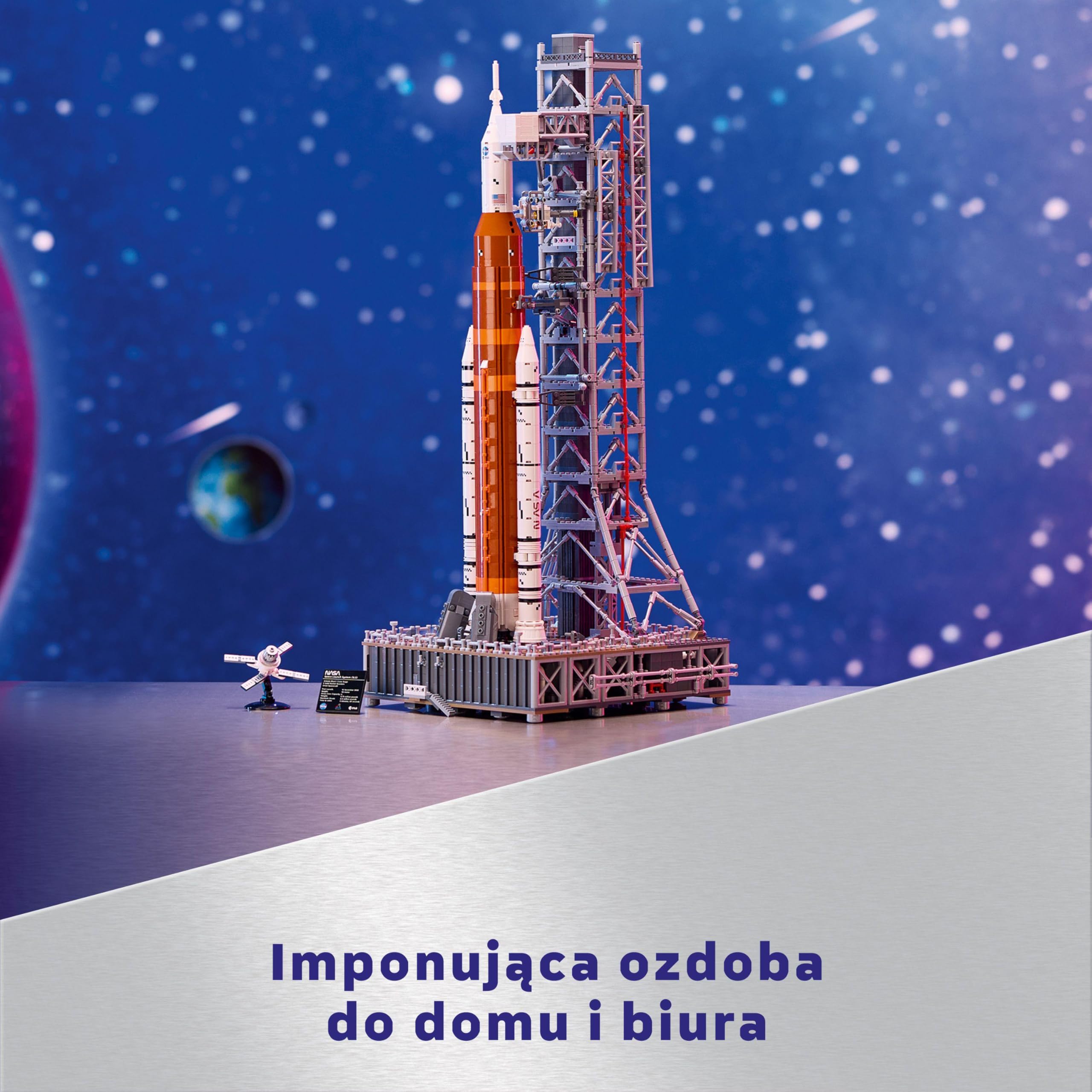 LEGO Icons Rakieta SLS NASA Artemis 10341 | Model kosmiczny, zestaw konstrukcyjny dla dorosłych, prezent dla fana kosmosu, ozdoba na biurko, 3601 elementów