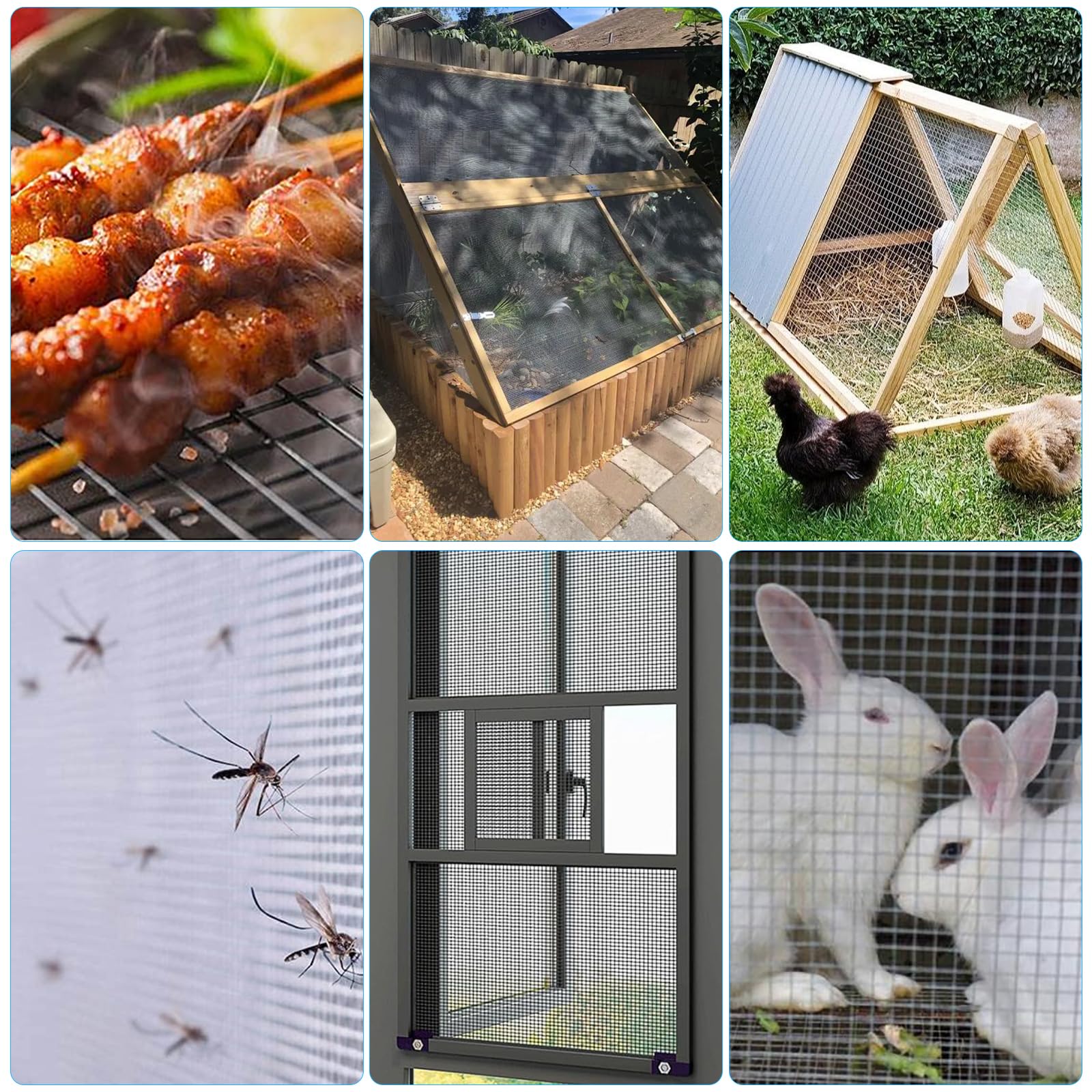 Grillage Anti Rongeur 100 x 300 cm, Grille Métallique en acier inoxydable 304, Grillage Fine Maille, Grillage a Poule, anti Moustique Insecte (20 Mesh)