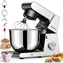 Stand Mixer Body with Stainless Steel Cladding Pro-Grade Powerful Kitchen Mixer for Baking Bread Dough Cake 10+p Speed Tilt-Head Electric Food Mixer With 6.5QT Bowl Dough Hook Wire Whisk Flat Beater