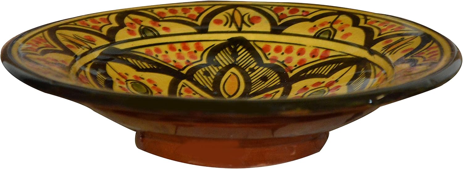 Ceramic Plates Moroccan Handmade Appetizer Tapas Serving Decorative 8 inches Round